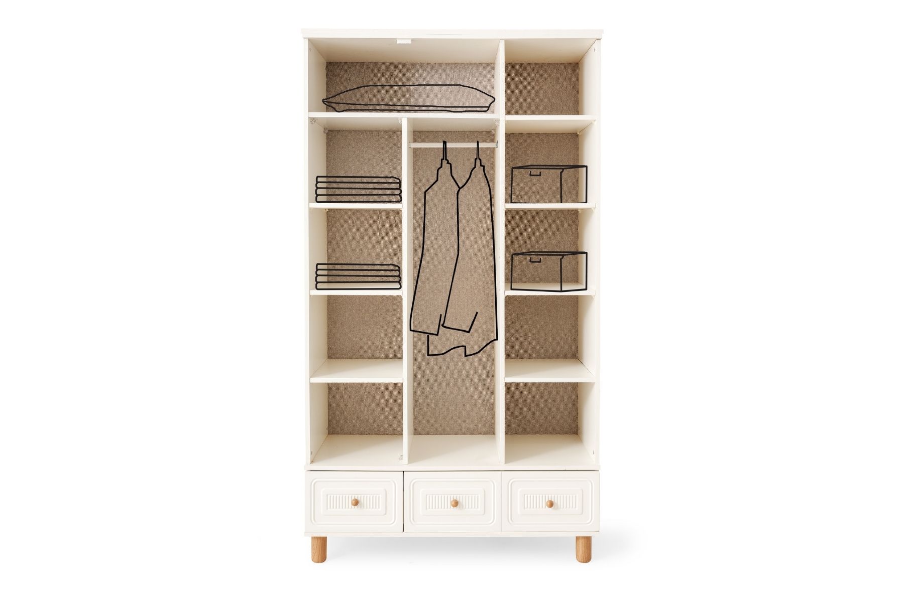 Litte 3 Kapılı Gardırop 