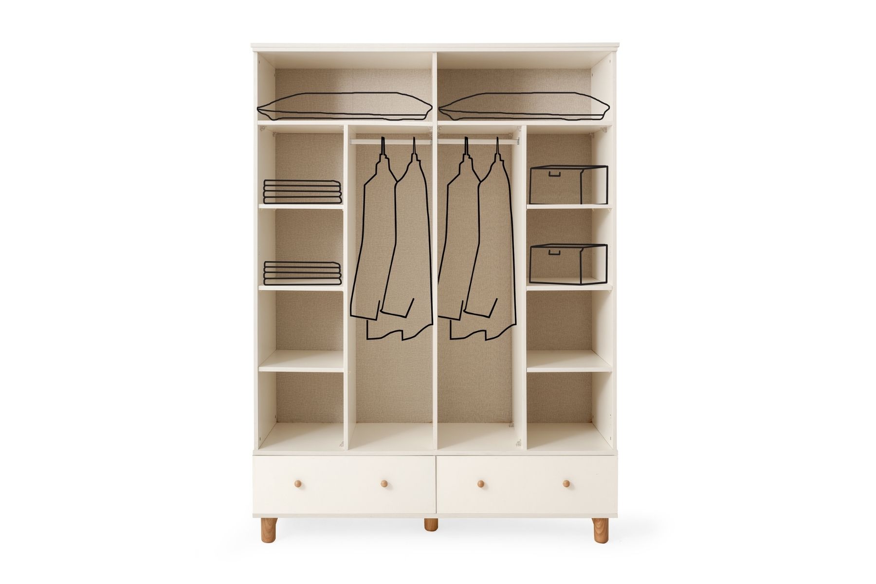 Litte 4 Kapılı Gardırop 