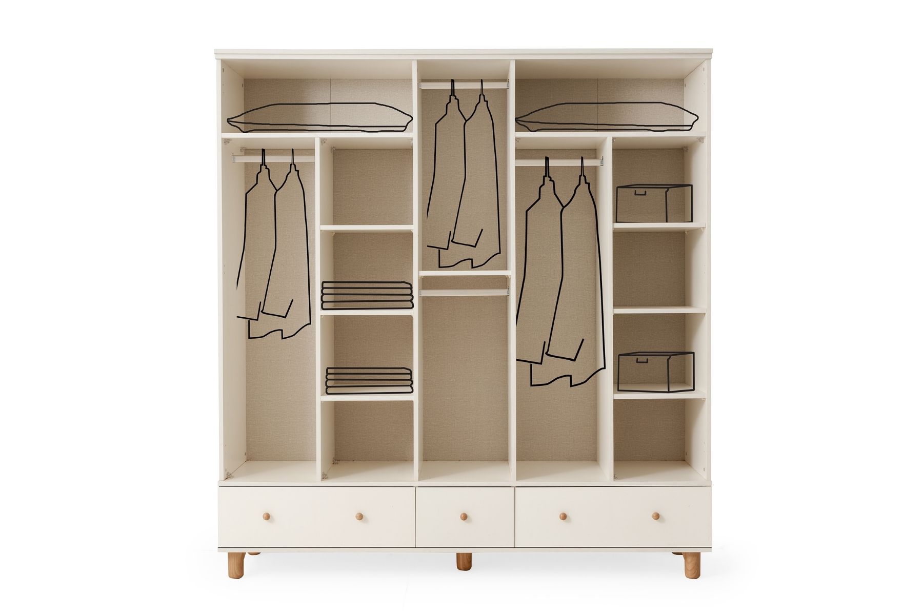 Litte 5 Kapılı Gardırop 