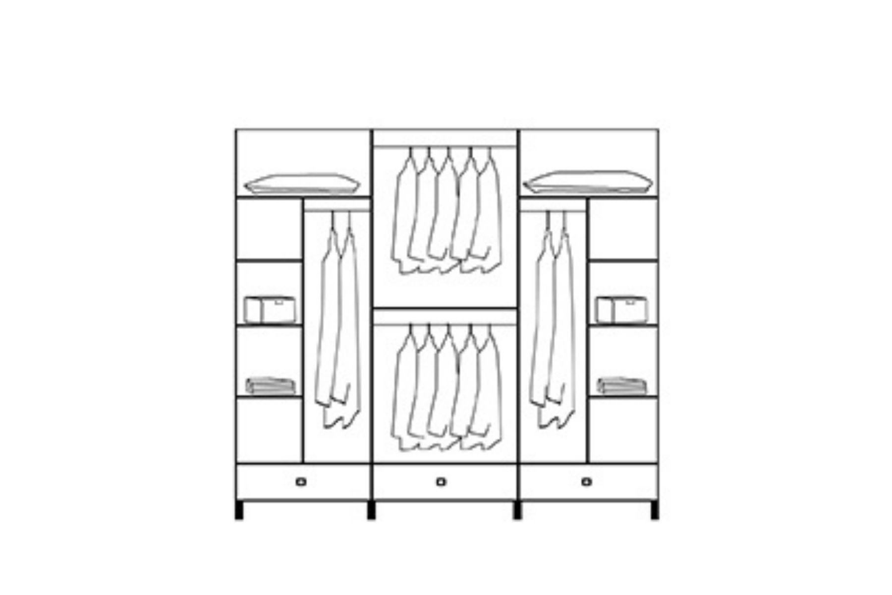 Litte 6 Kapılı Gardırop 