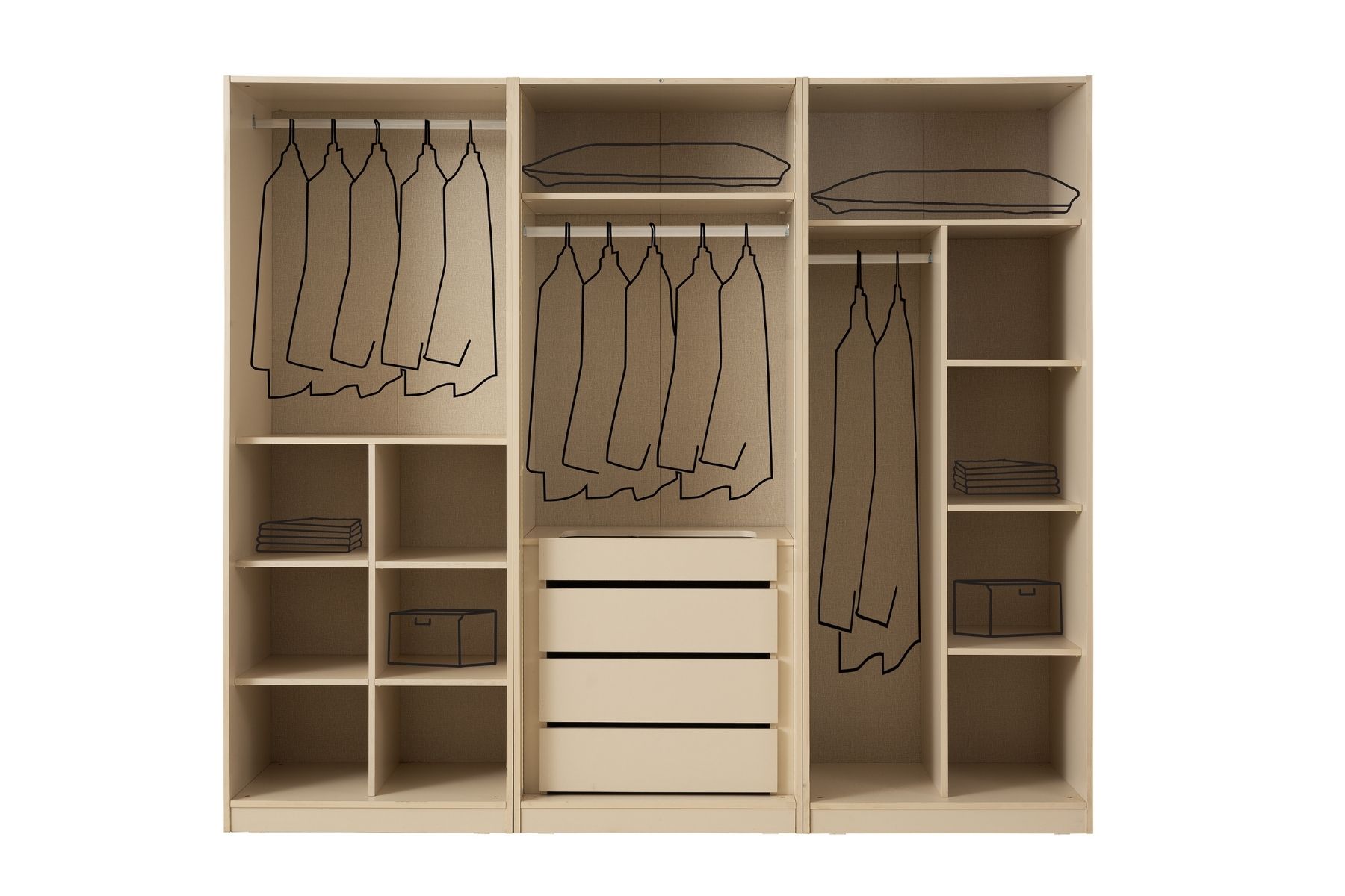 Ravon 6 Kapılı Aynalı Gardırop 