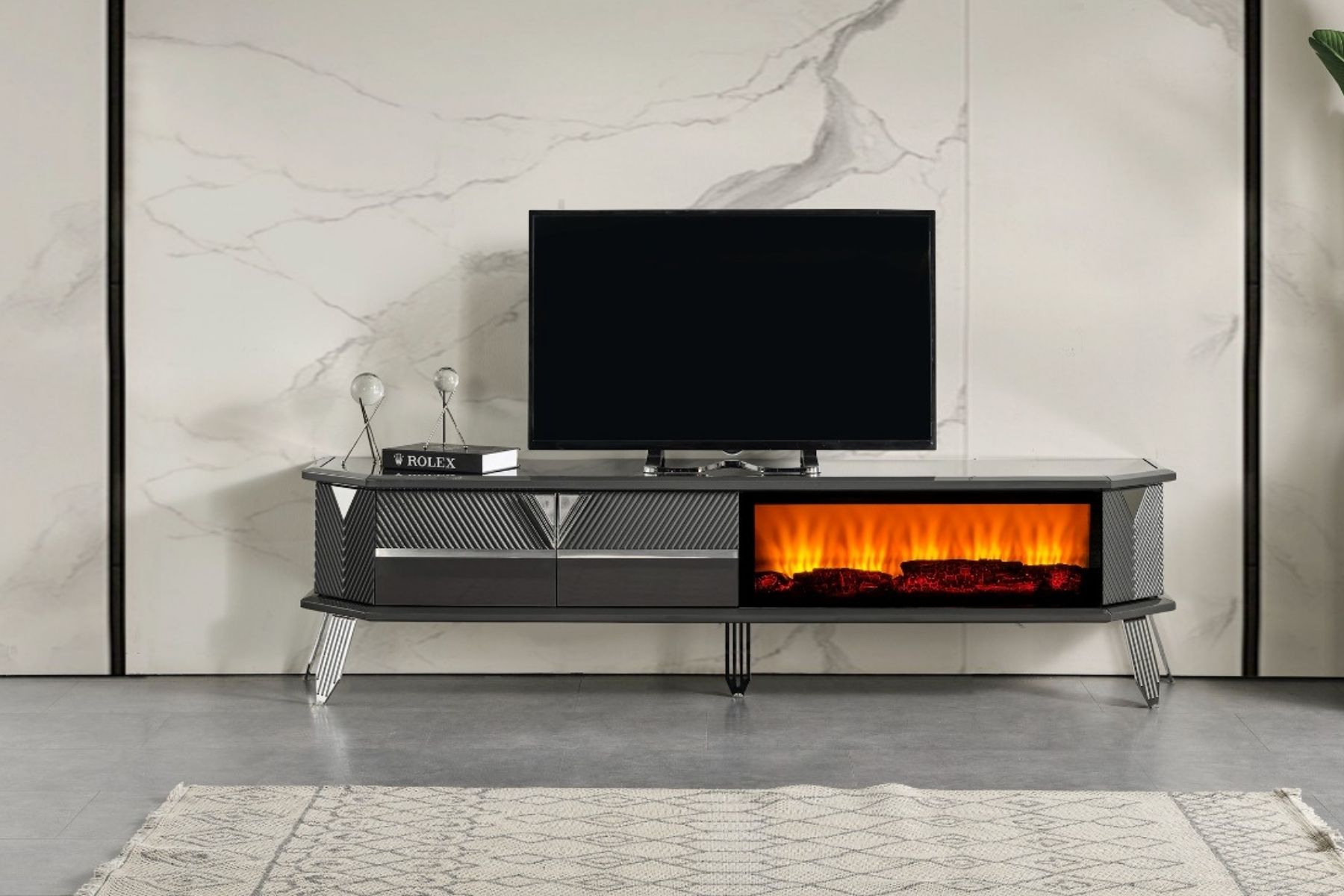 Madre Şömineli Tv Sehpası