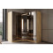 Bend Walnut 5 Kapılı Reflekte Camlı Köşe Gardırop
