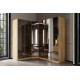 Bend Walnut 6 Kapılı Reflekte Camlı Köşe Gardırop