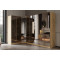 Bend Walnut 8 Kapılı Reflekte Camlı Köşe Gardırop