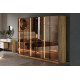 Bend Walnut 6 Kapılı Reflekte Camlı Gardırop