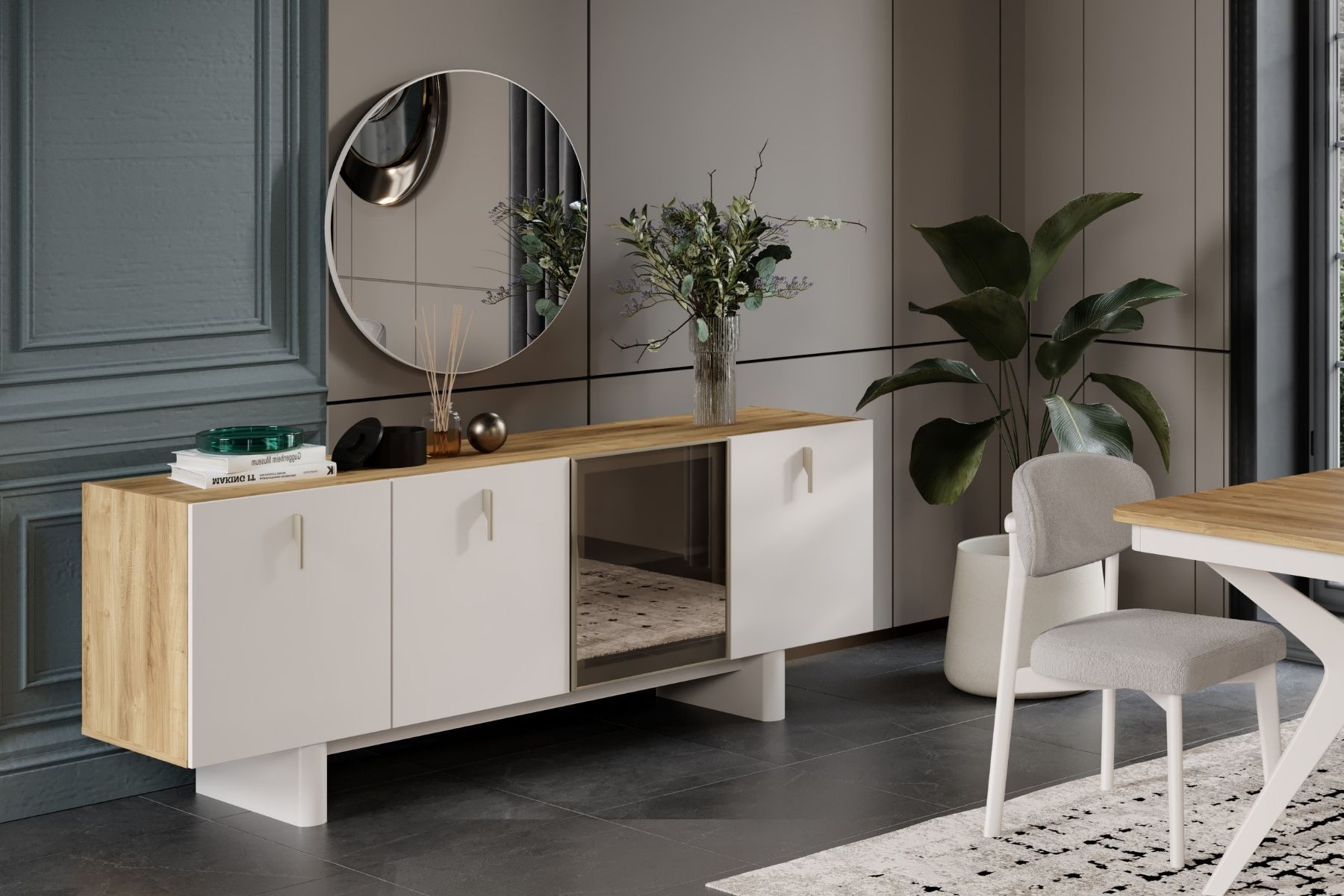 Bend Walnut Konsol