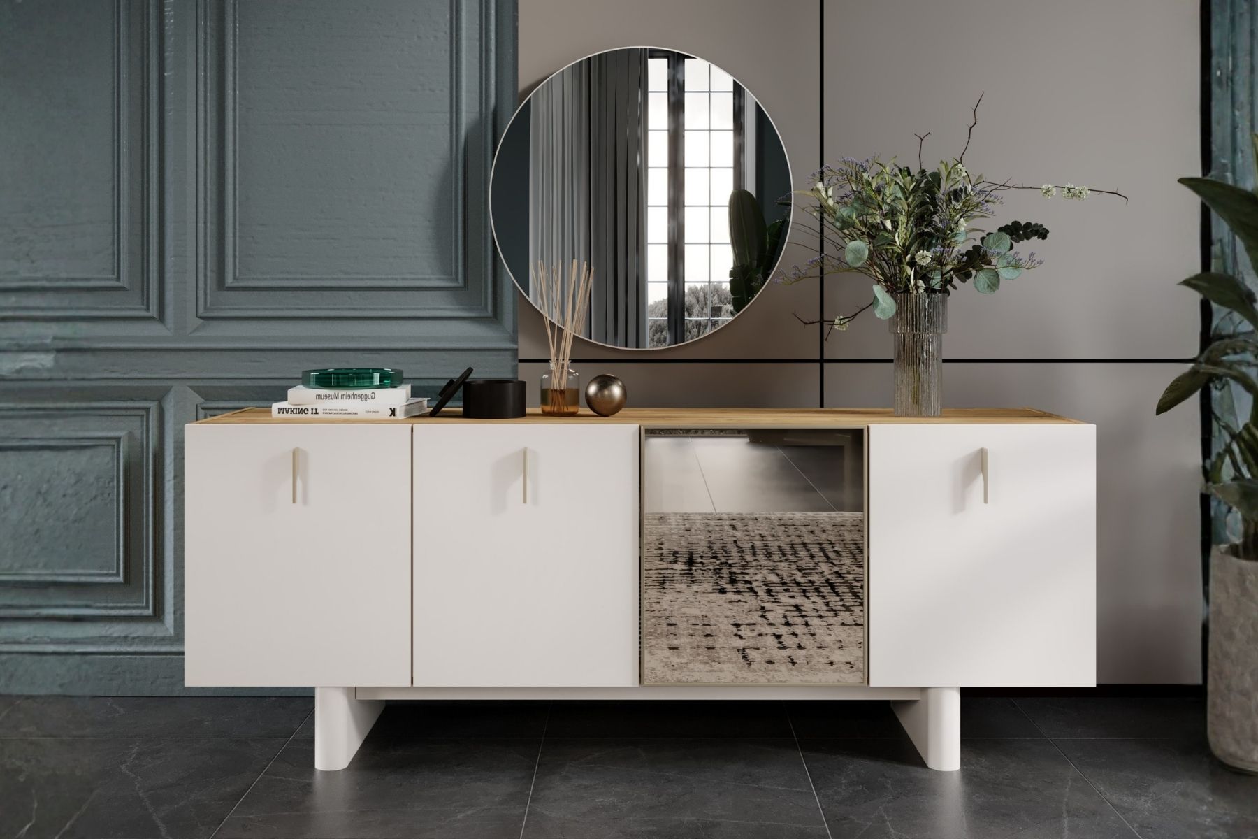 Bend Walnut Konsol