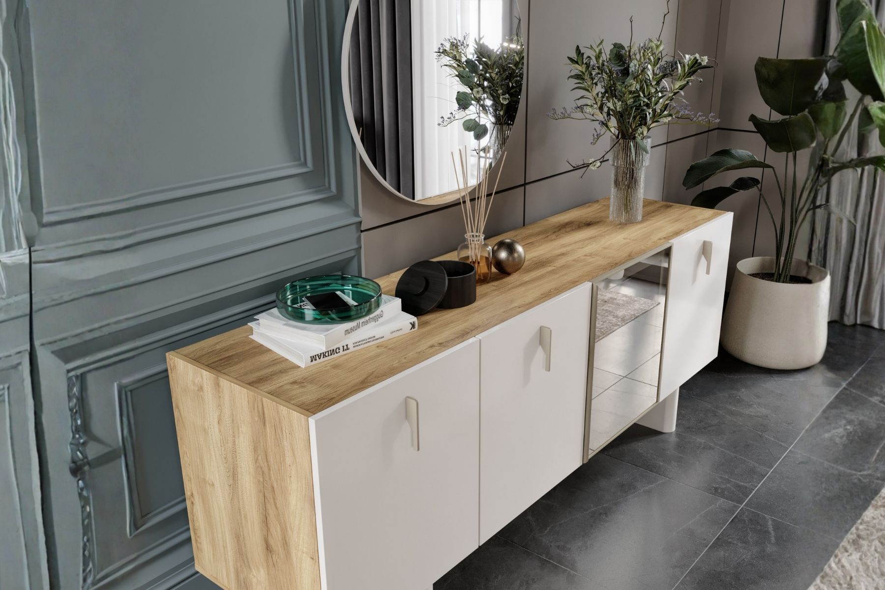 Bend Walnut Konsol