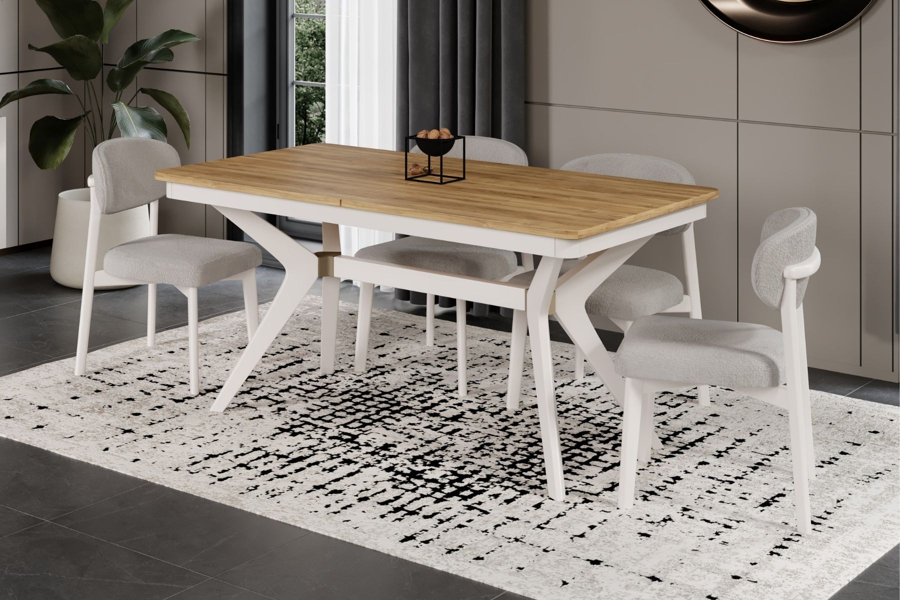 Bend Walnut Masa Takımı