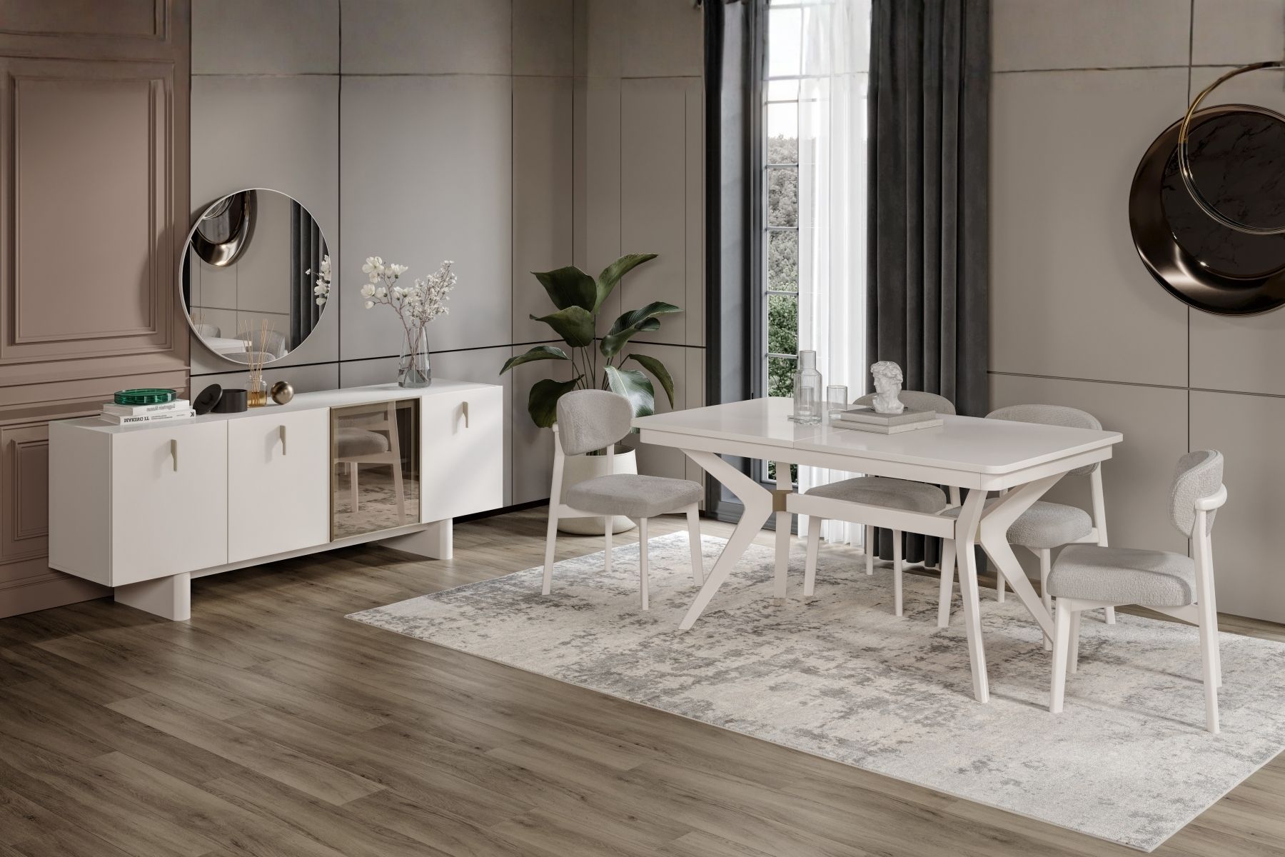 Bend Moon Yemek Odası Takımı
