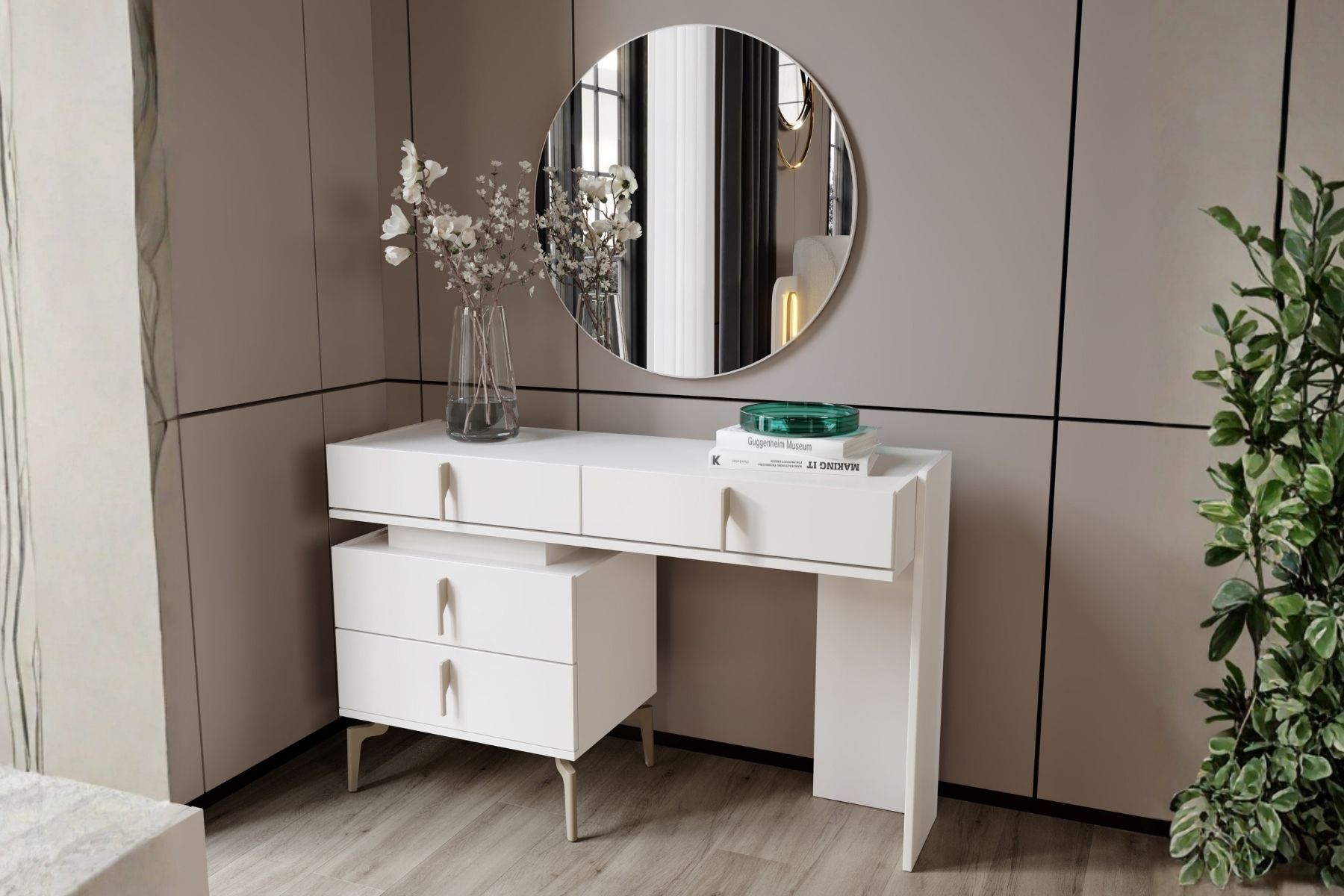 Bend Moon 6 Kapılı Reflekte Camlı Yatak Odası Takımı