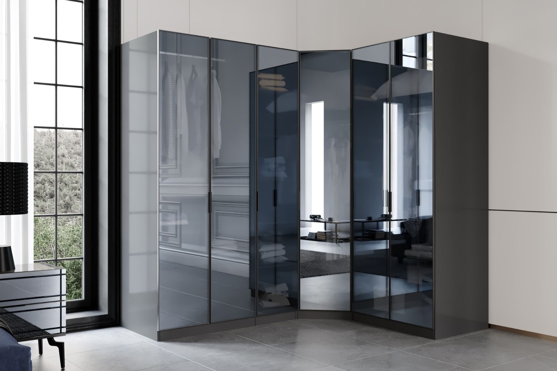 Roof 6 Kapılı Köşe Gardırop