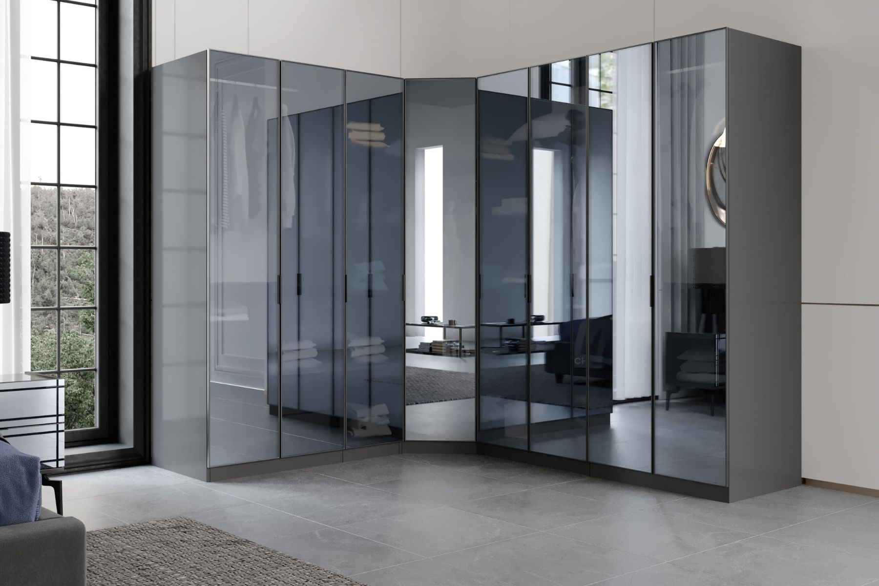 Roof 8 Kapılı Köşe Gardırop