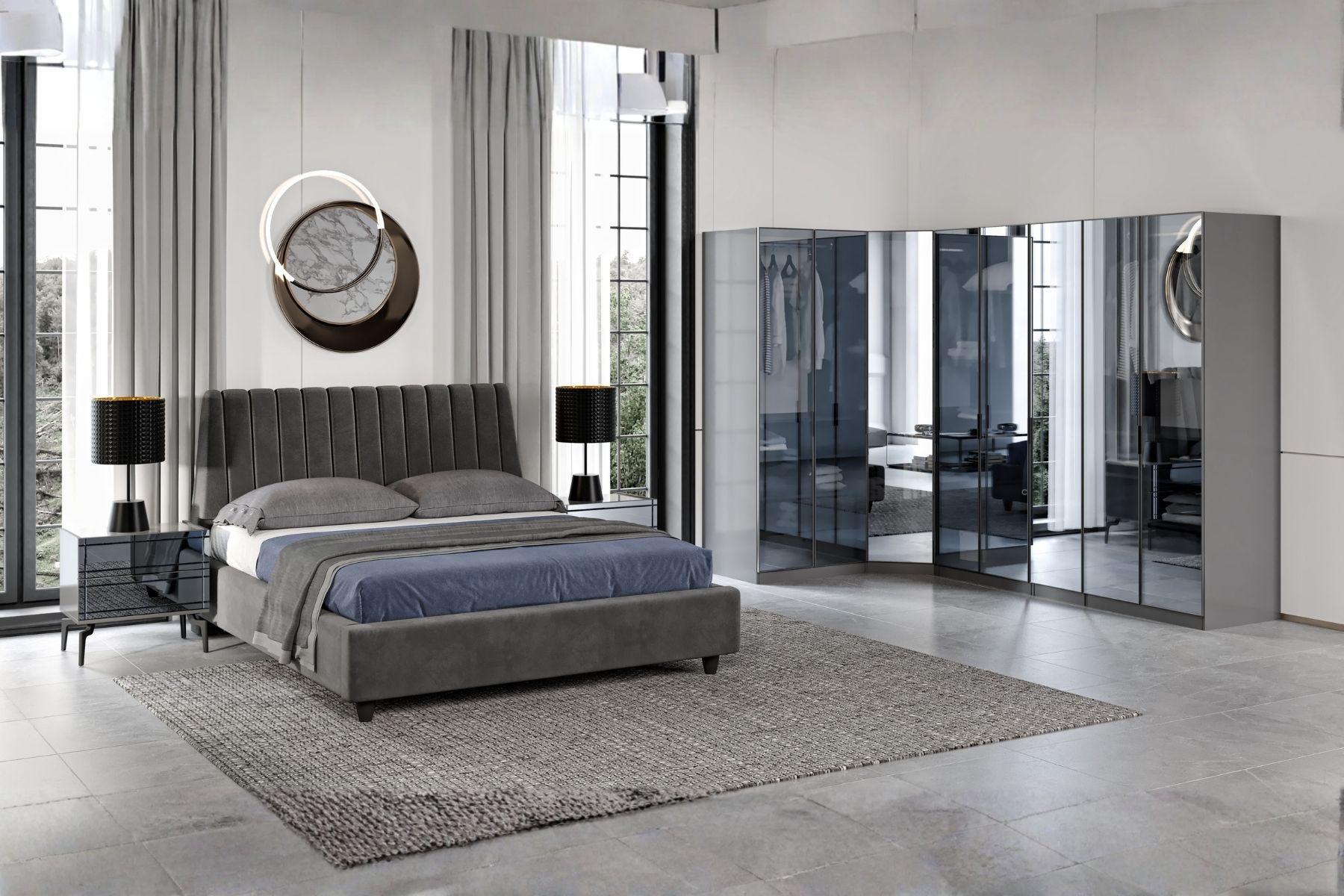 Roof 8 Kapılı Köşe Yatak Odası Takımı