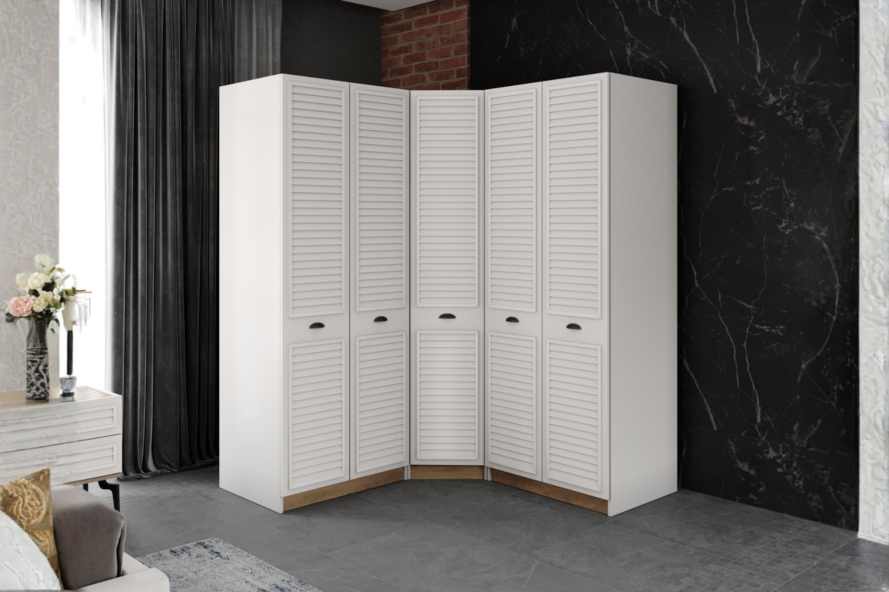 Dras 5 Kapılı Köşe Gardırop