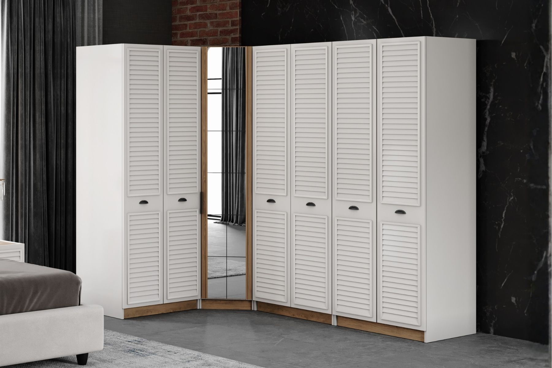 Dras 7 Kapılı Köşe Gardırop