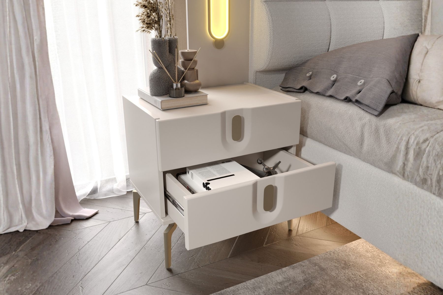 Artos 7 Kapılı 1 Reflekte Camlı Köşe Yatak Odası Takımı