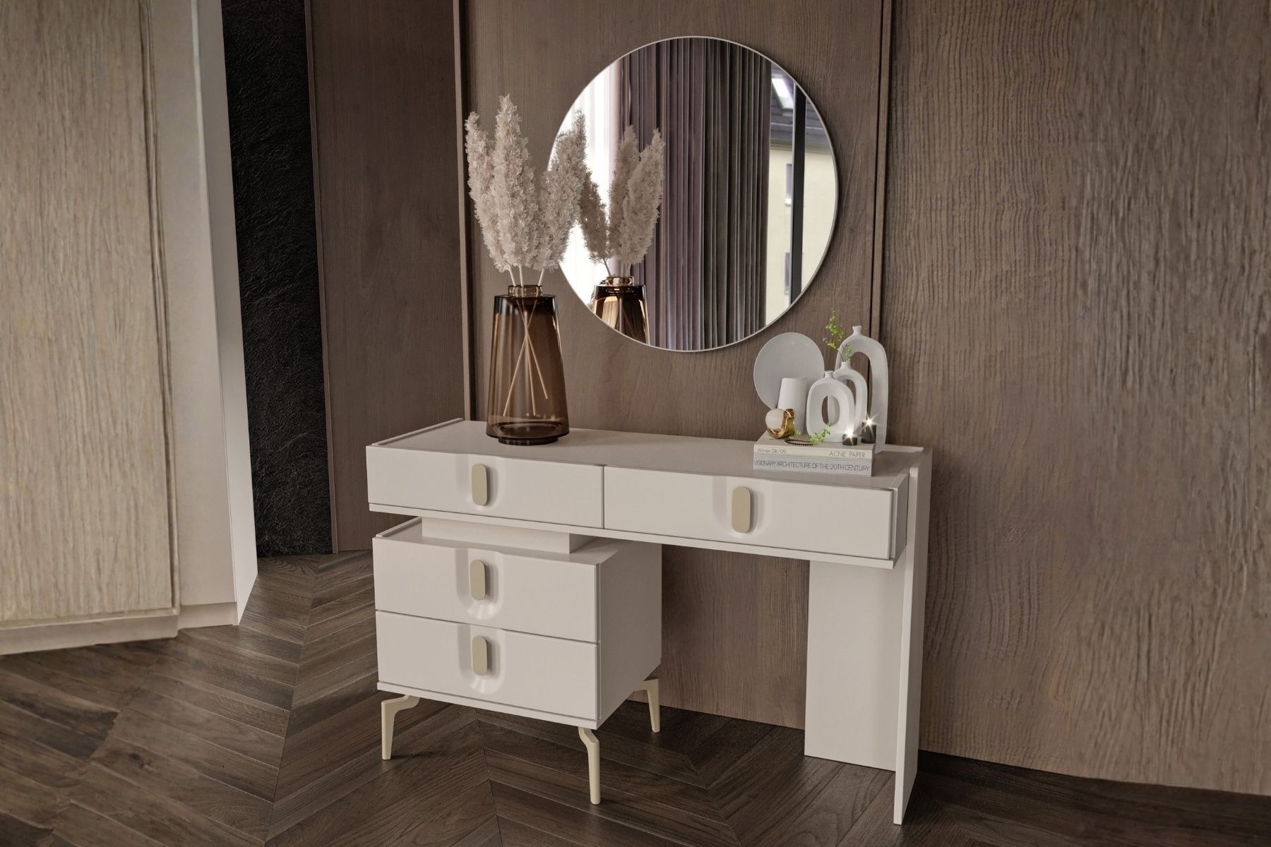 Artos 7 Kapılı 1 Reflekte Camlı Köşe Yatak Odası Takımı