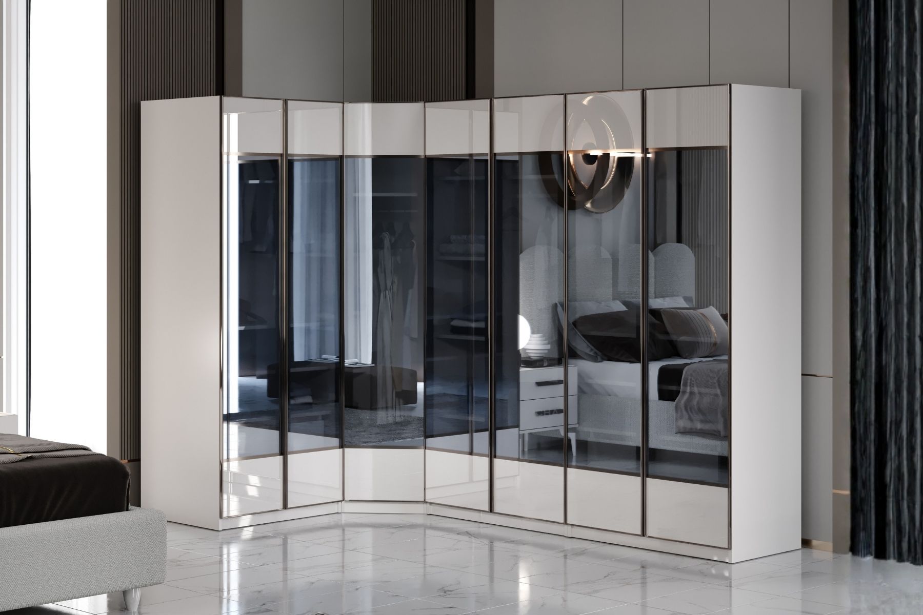 Modd 7 Kapılı Köşe Gardırop