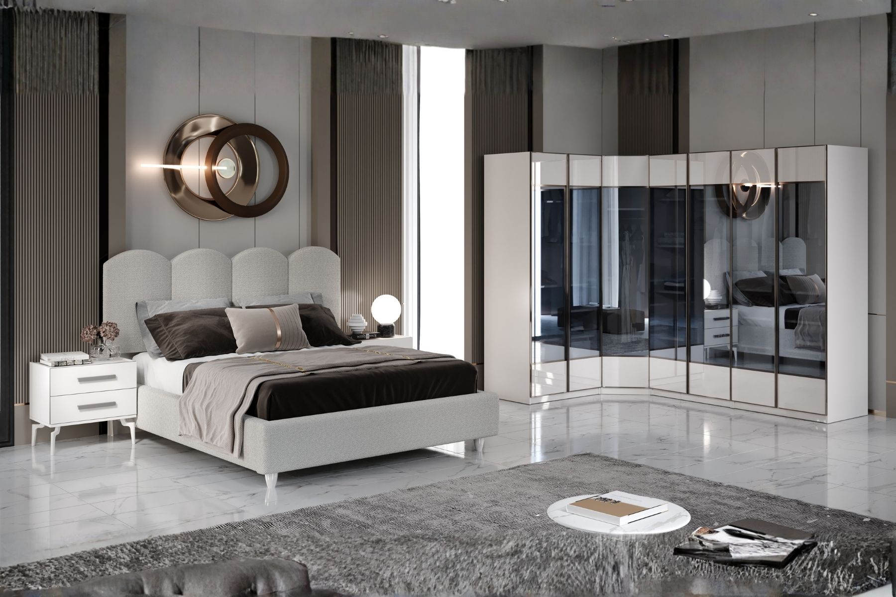 Modd 7 Kapılı Köşe Yatak Odası Takımı