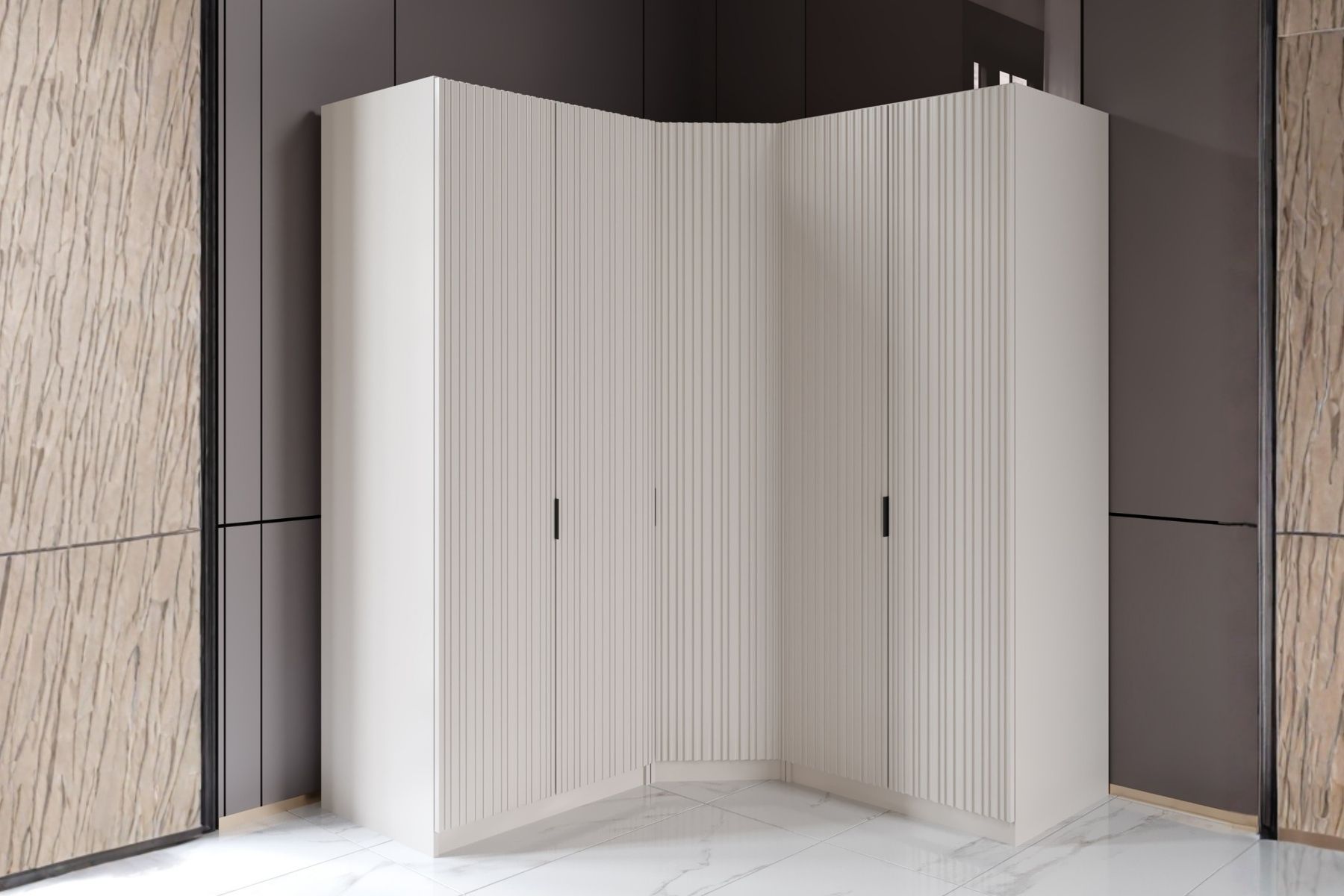 Riwa 5 Kapılı Köşe Gardırop