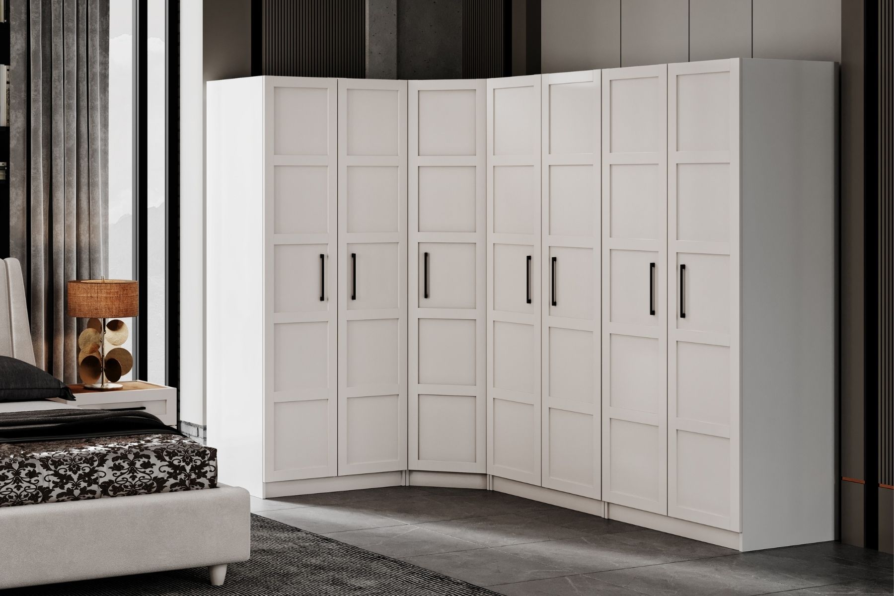 Ronza 7 Kapılı Köşe Yatak Odası Takımı