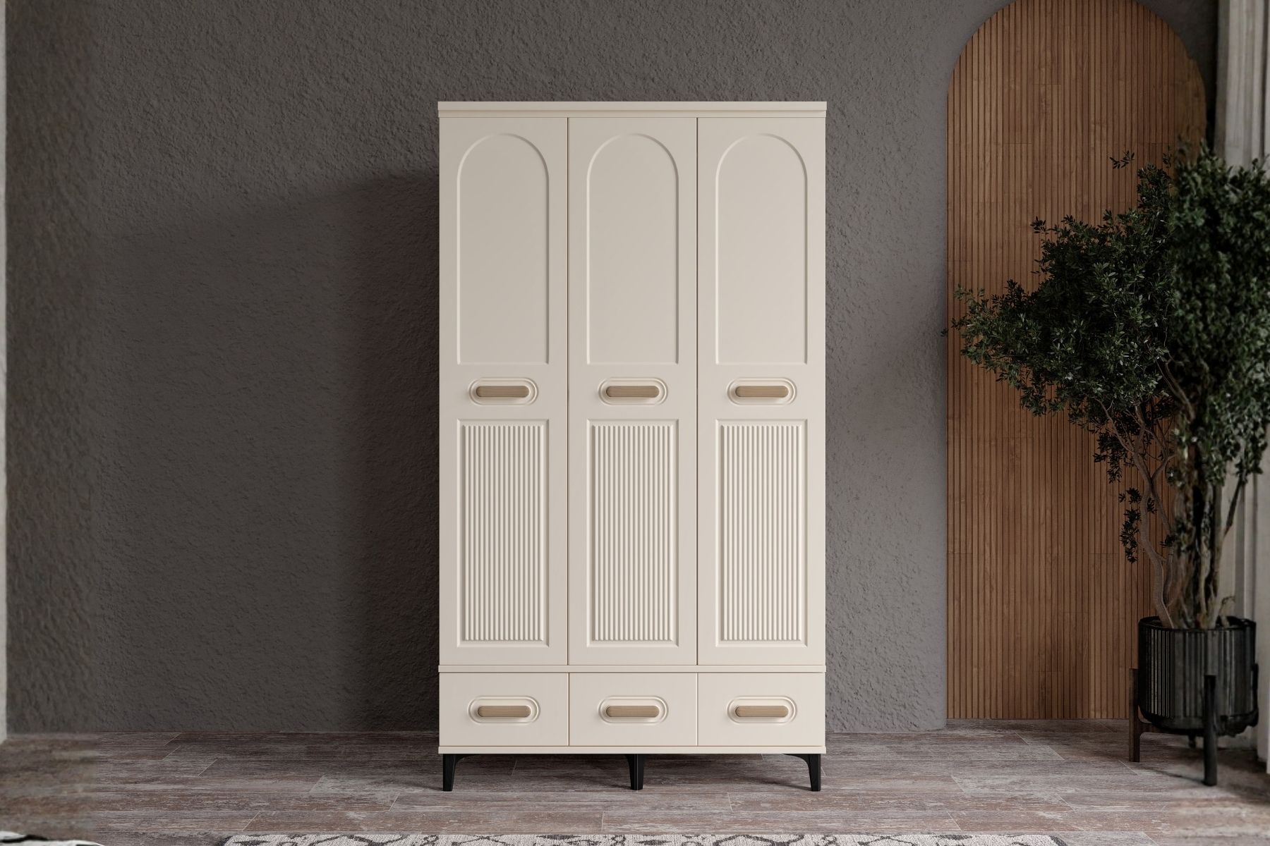 Hima Moon 3 Kapılı Gardırop