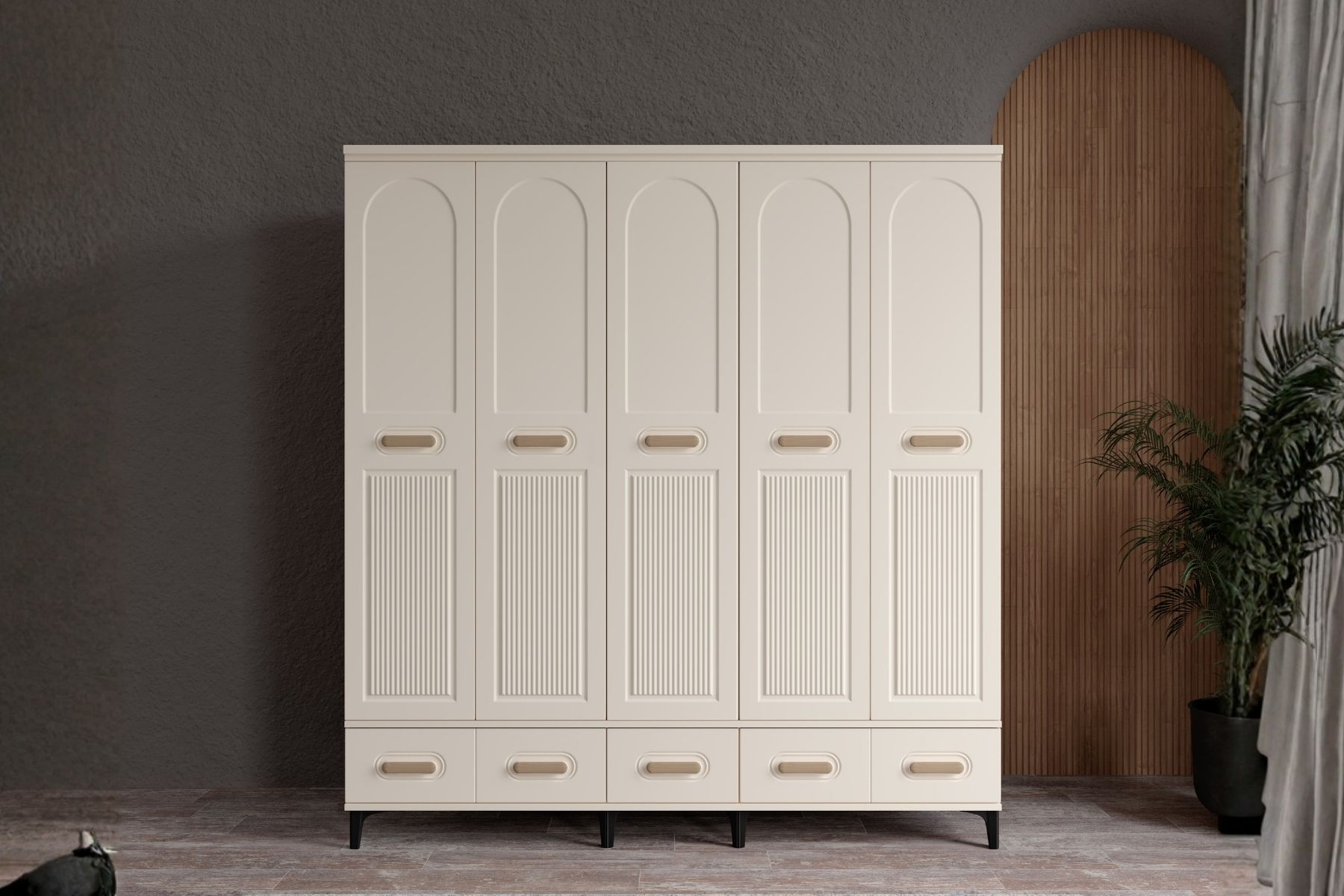 Hima Moon 5 Kapılı Gardırop