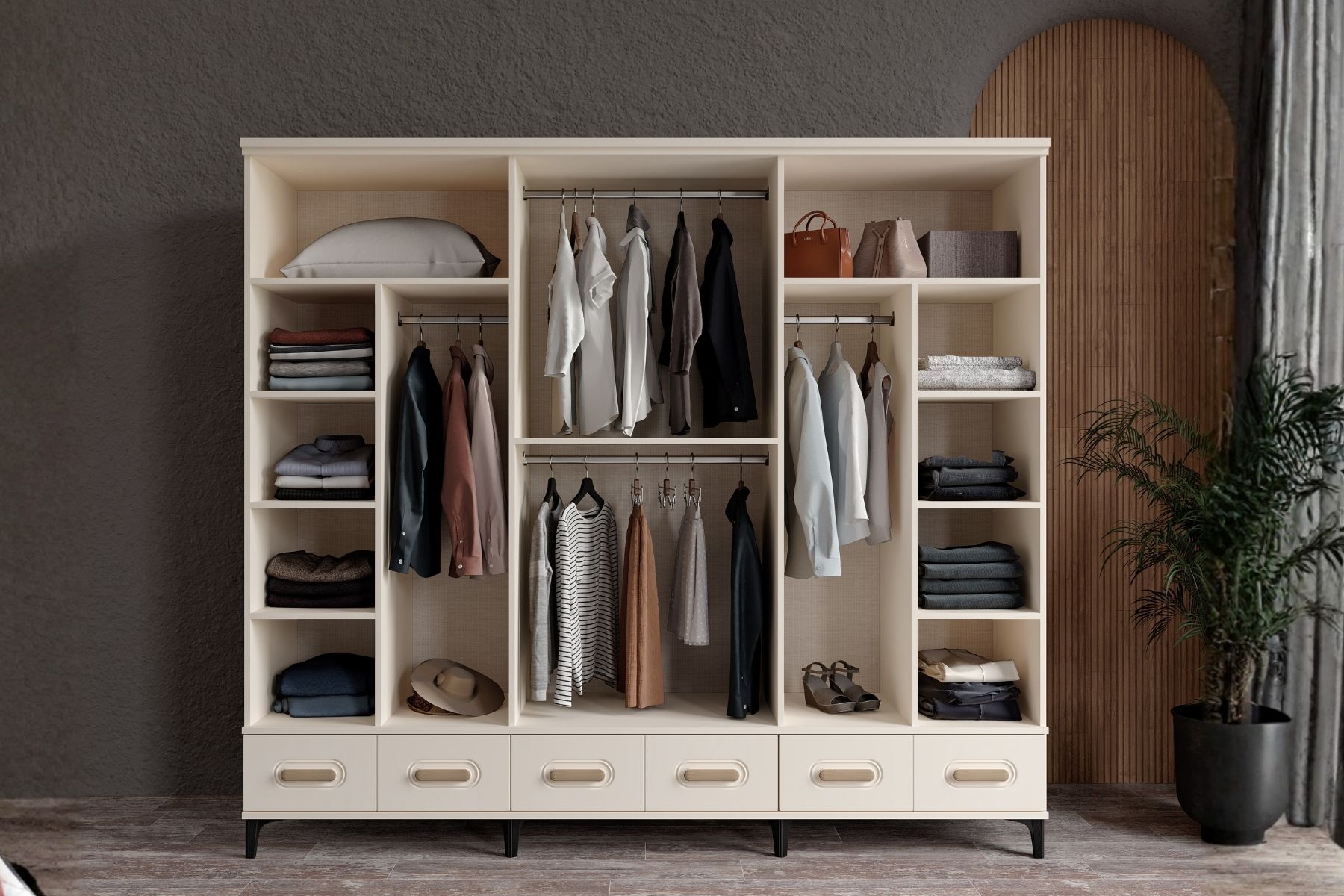 Hima Moon Köşe Gardırop 