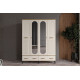 Hima Walnut 4 Kapılı Aynalı Gardırop