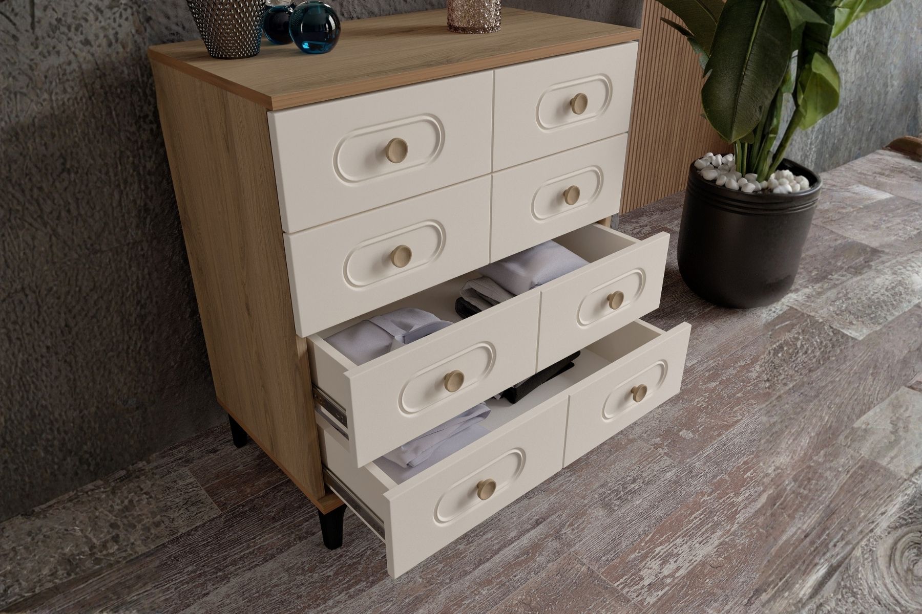 Hima Walnut Şifonyer