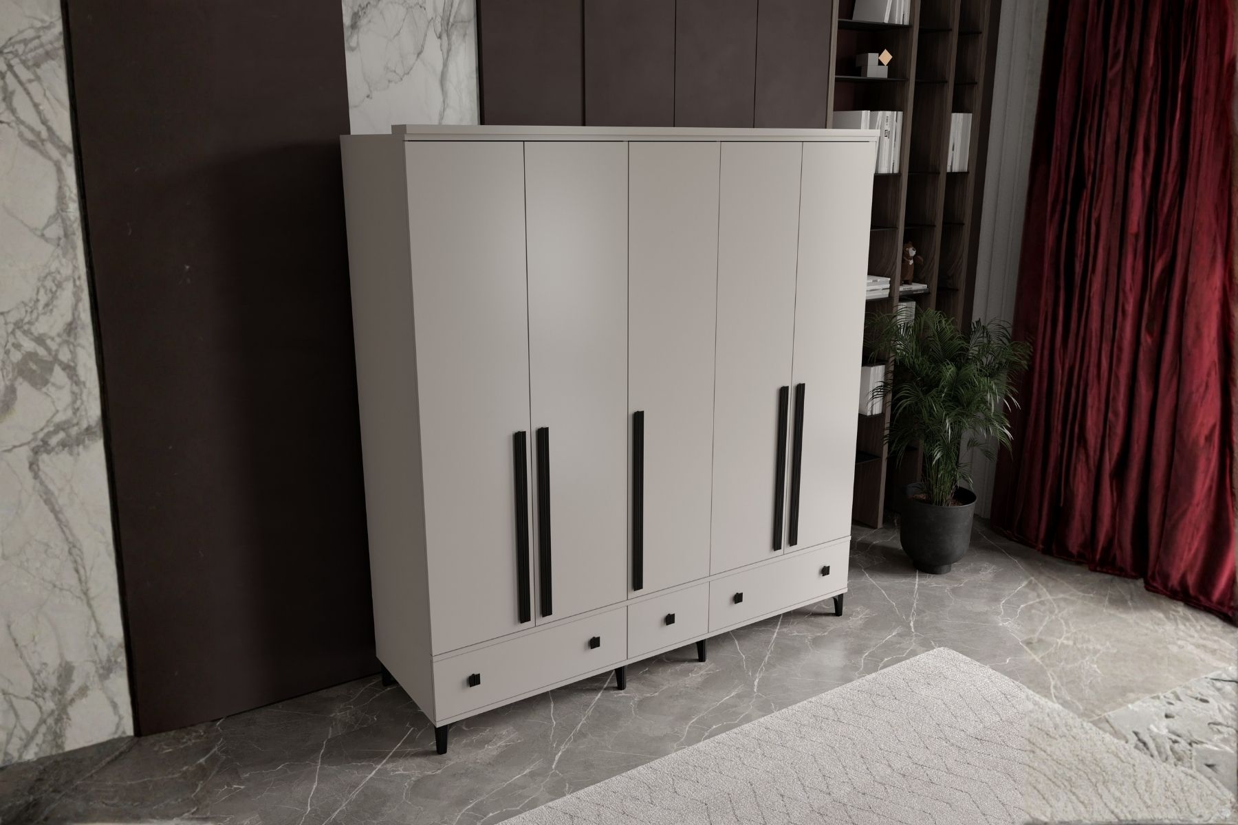 Arona 5 Kapılı Gardırop