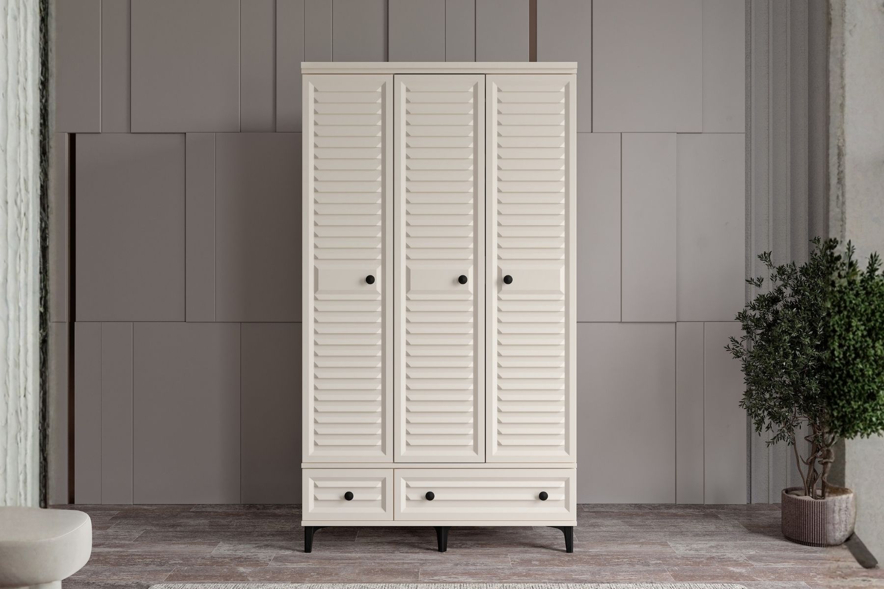 Risk Moon 3 Kapılı Gardırop