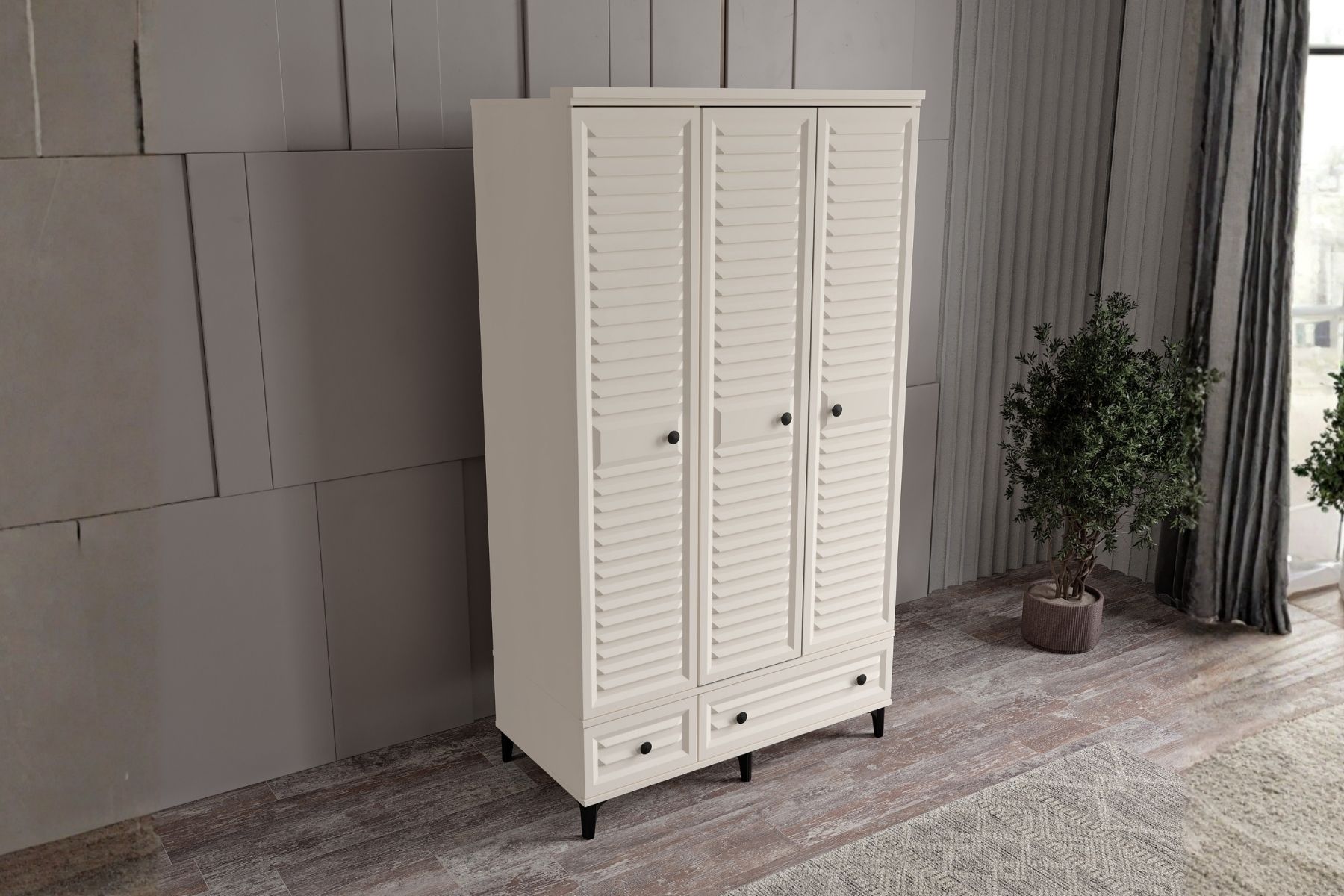 Risk Moon 3 Kapılı Gardırop