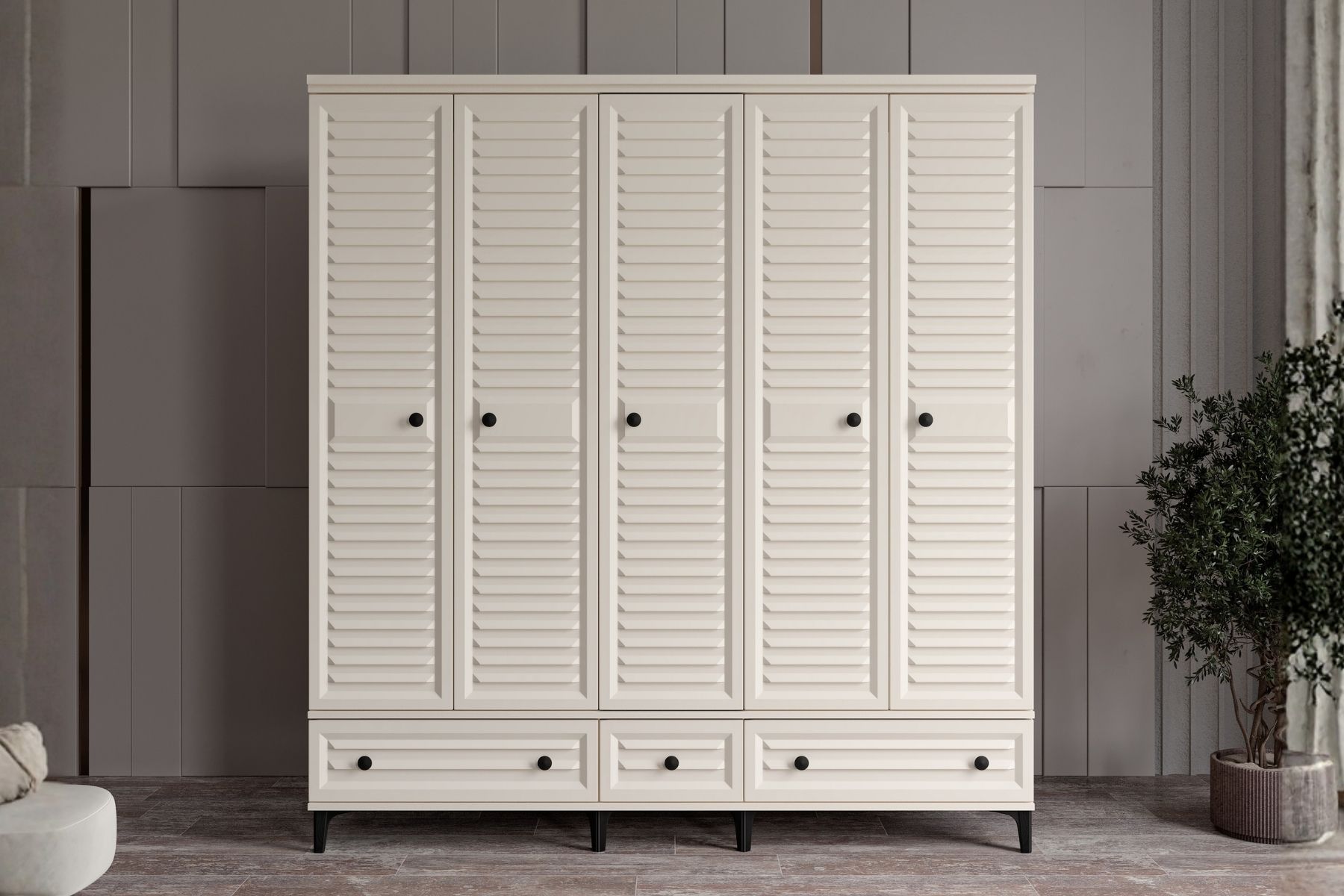 Risk Moon 5 Kapılı Gardırop 