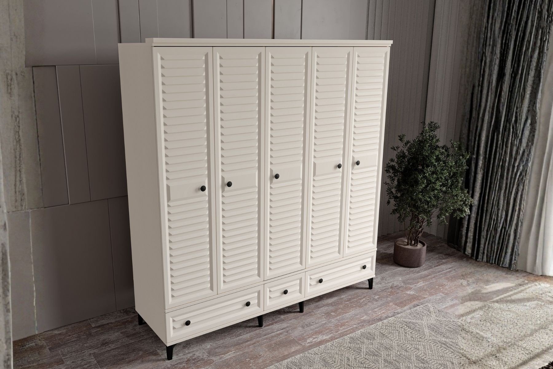 Risk Moon 5 Kapılı Gardırop 