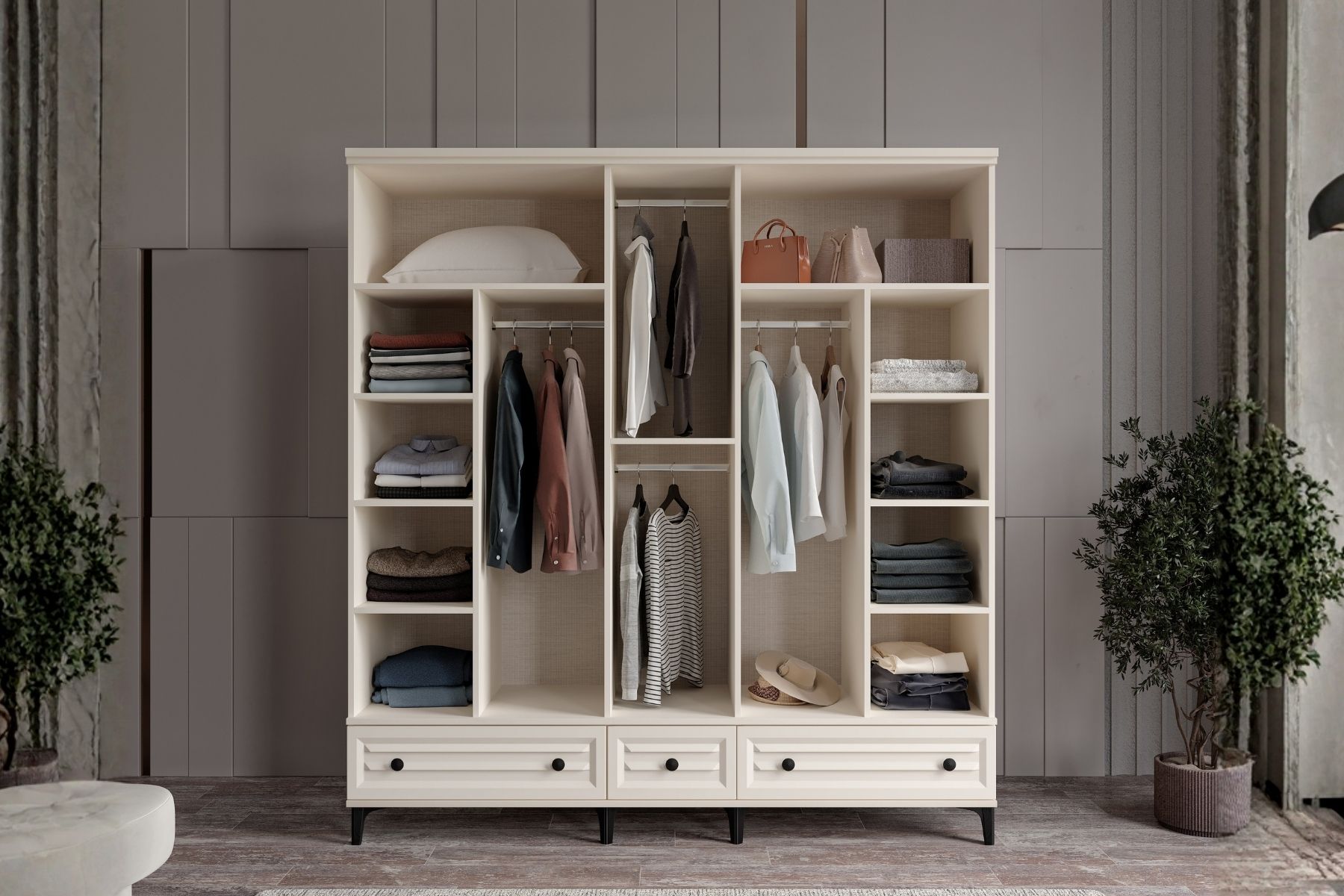 Risk Moon 5 Kapılı Gardırop 