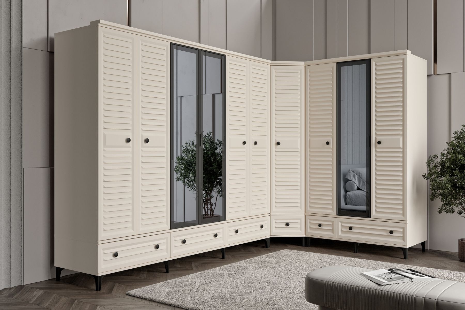 Risk Moon Köşe Gardırop