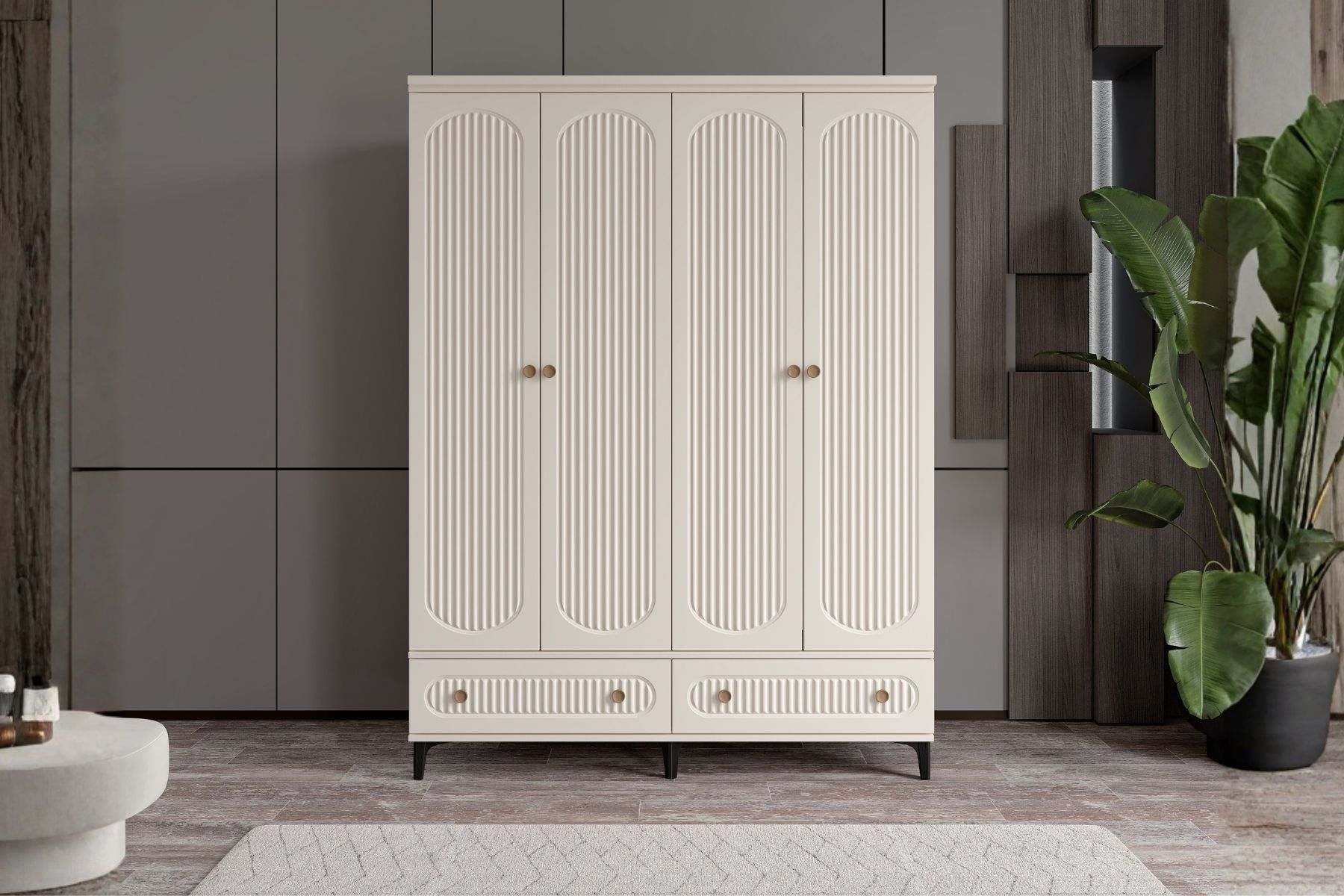 Cast Moon 4 Kapılı Gardırop 