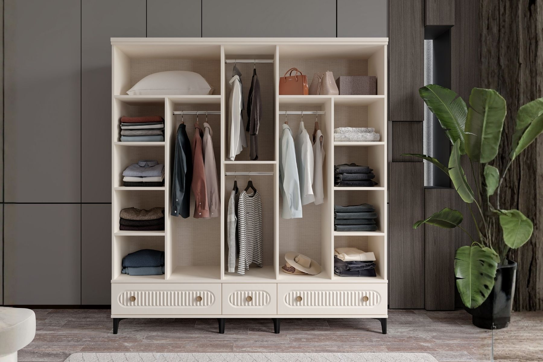 Cast Moon 5 Kapılı Aynalı Gardırop 