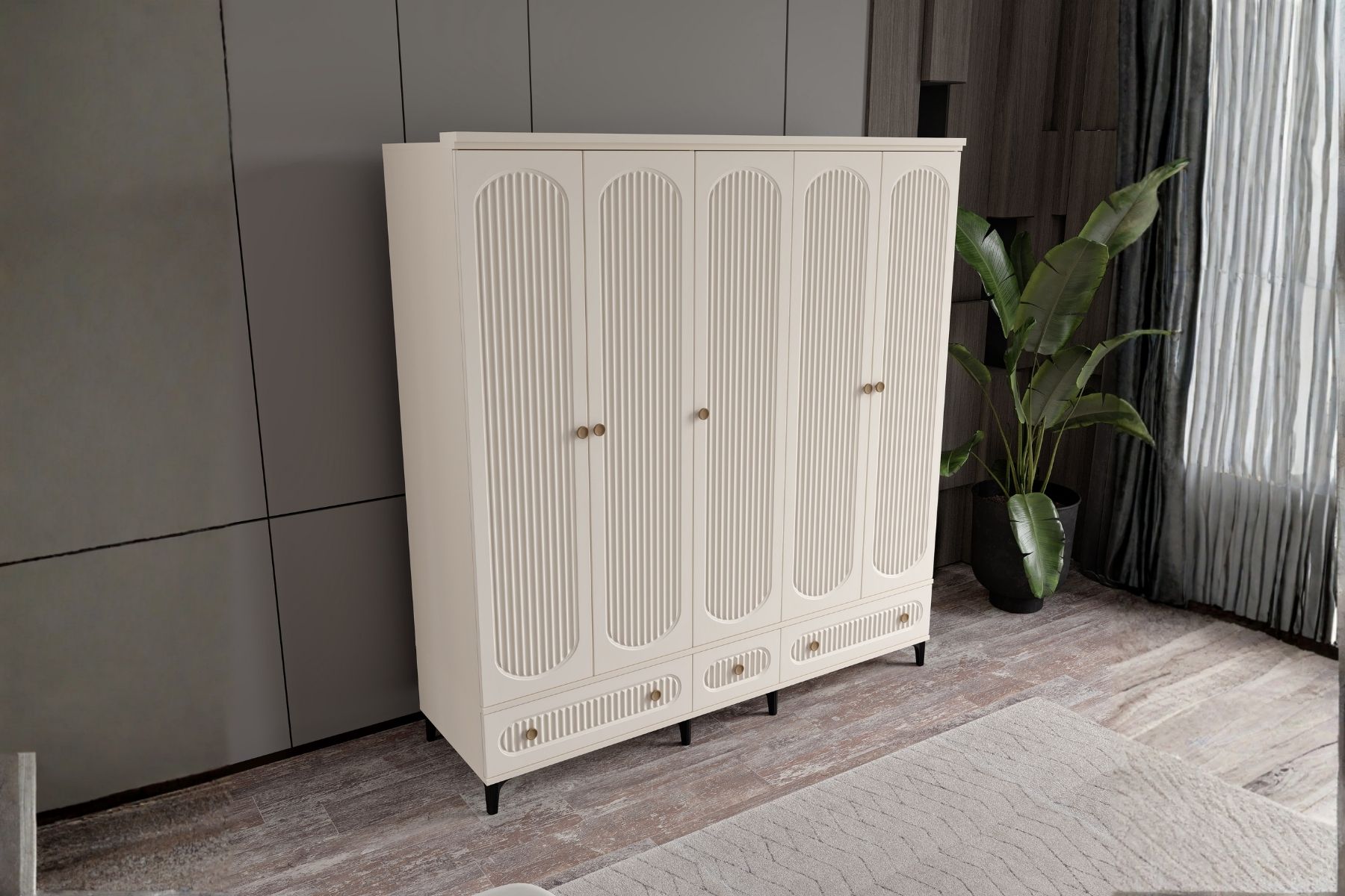 Cast Moon 5 Kapılı Gardırop 