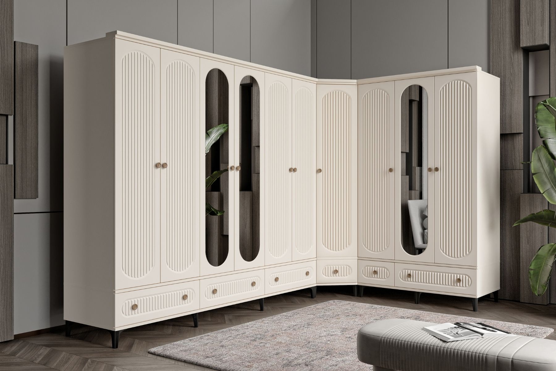 Cast Moon Köşe Gardırop 