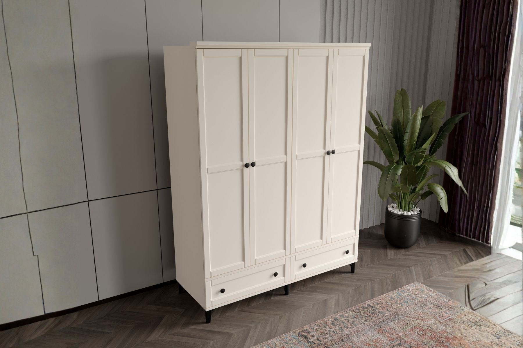 Duns Moon 4 Kapılı Gardırop 