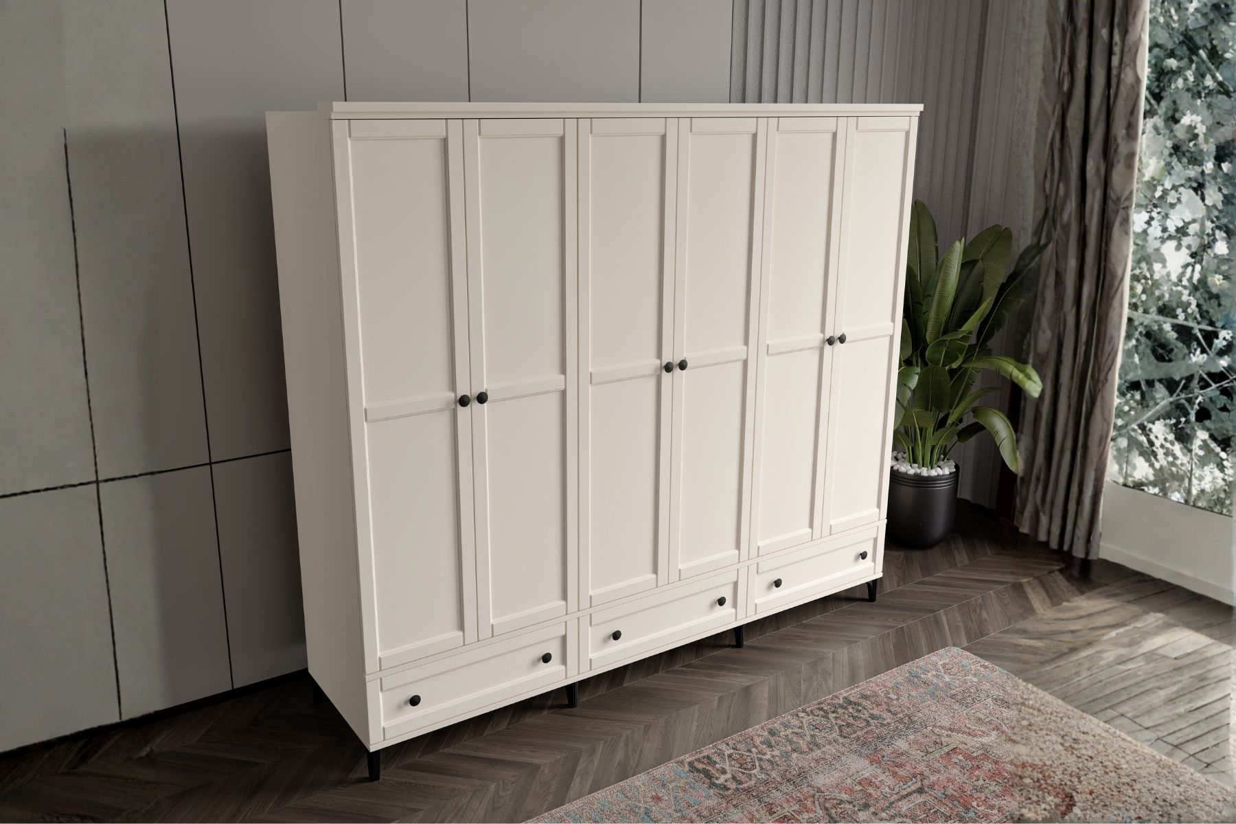 Duns Moon 6 Kapılı Gardırop 