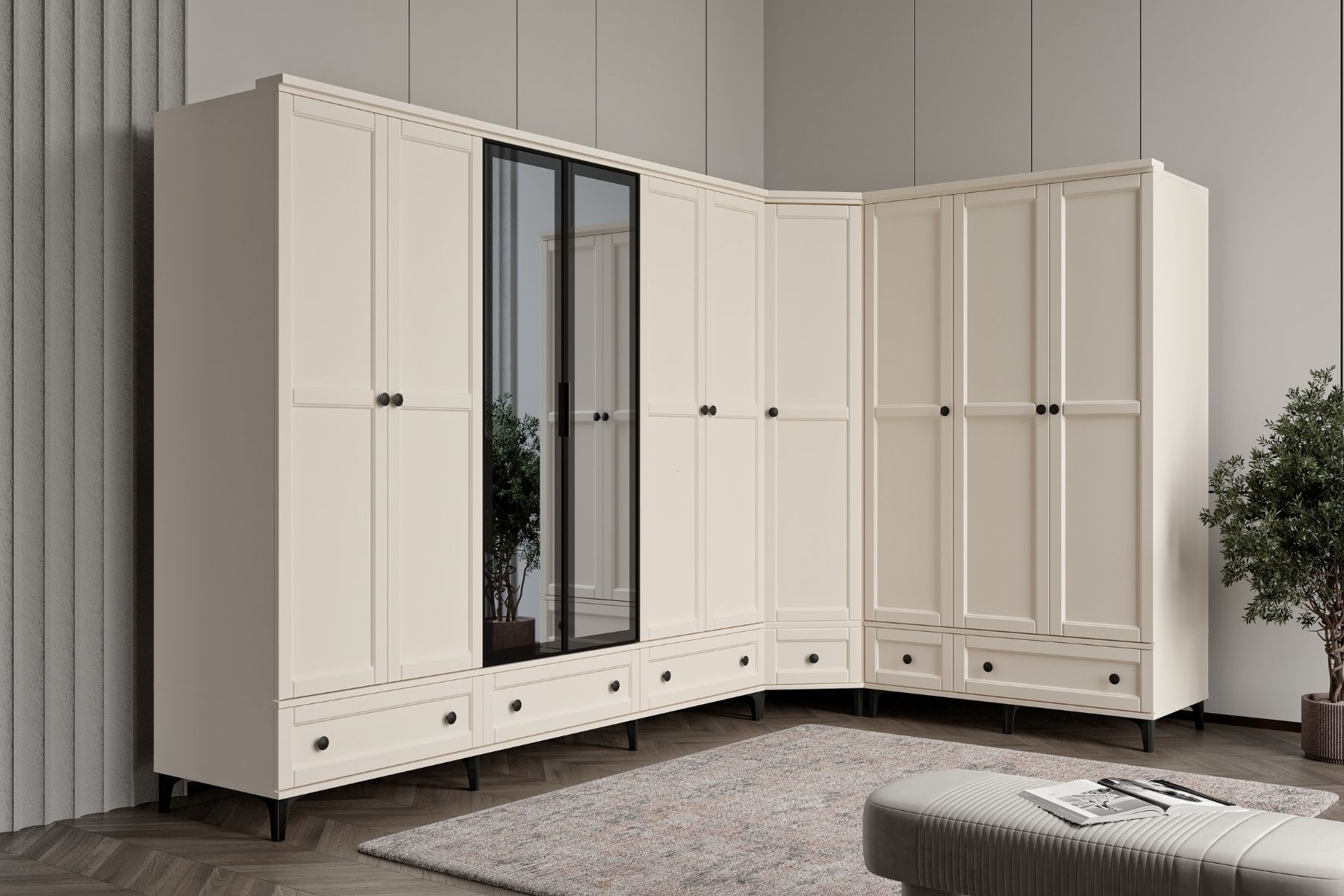 Duns Moon Köşe Gardırop