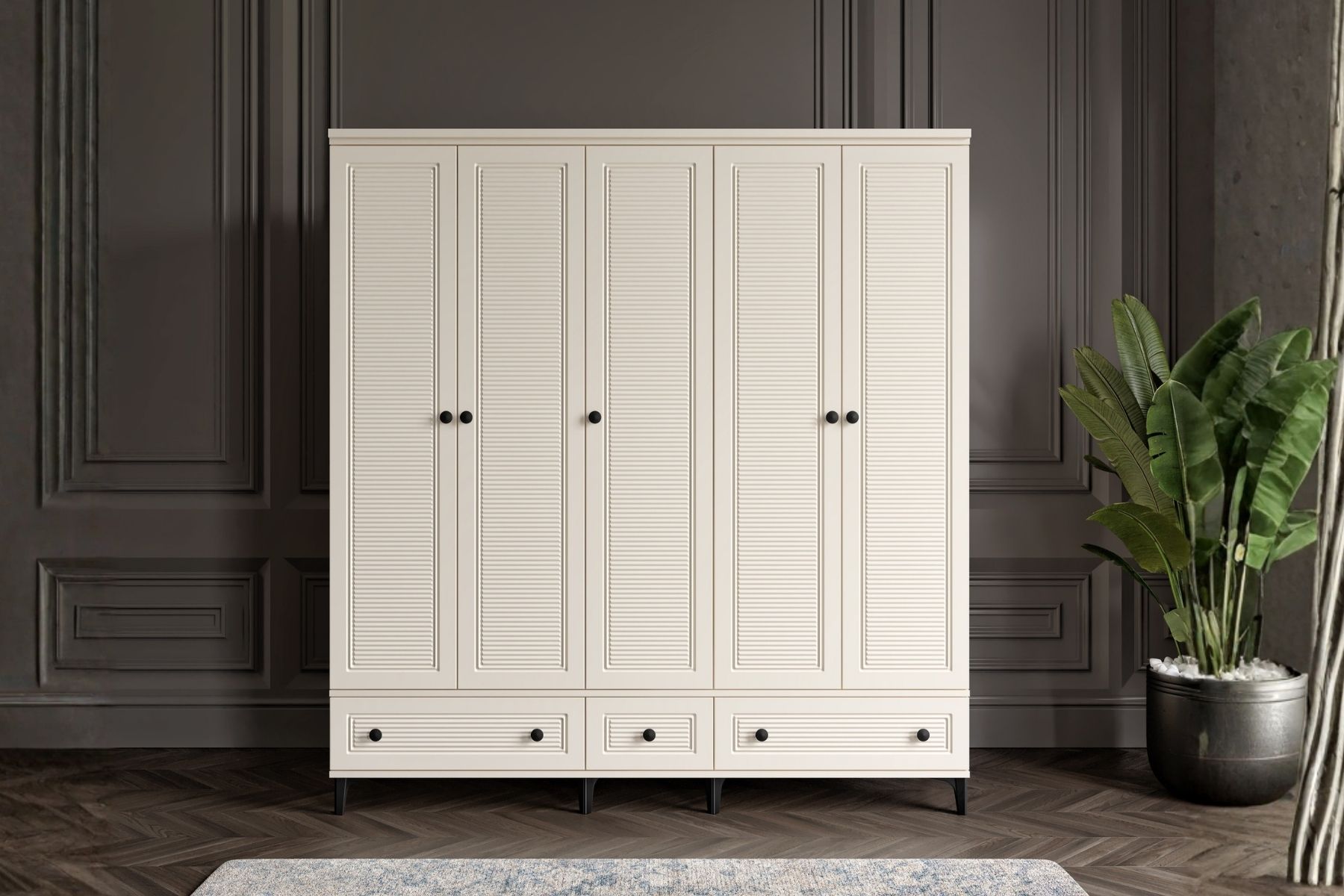 Zare Moon 5 Kapılı Gardırop