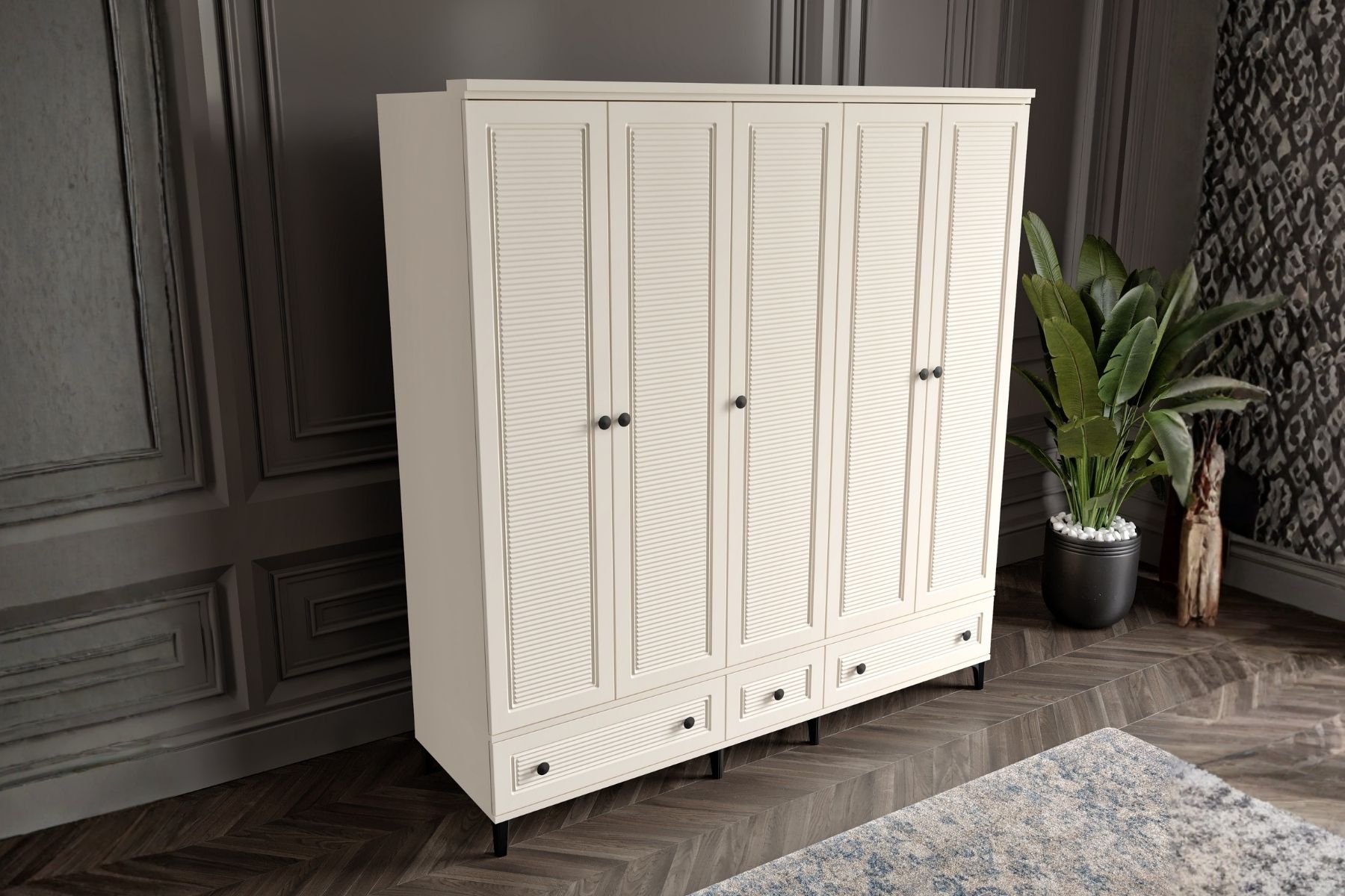 Zare Moon 5 Kapılı Gardırop