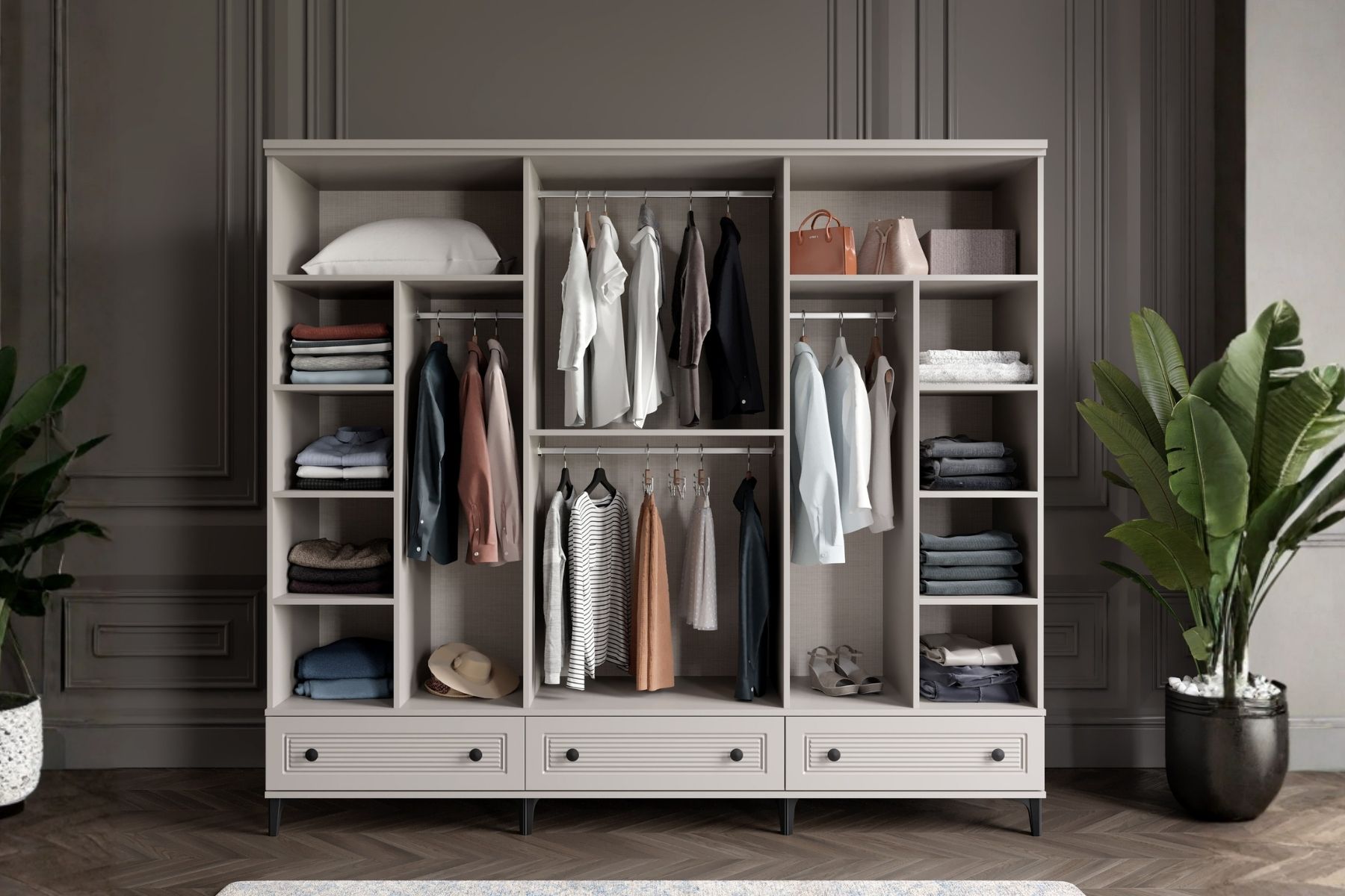 Zare Moon 6 Kapılı Gardırop