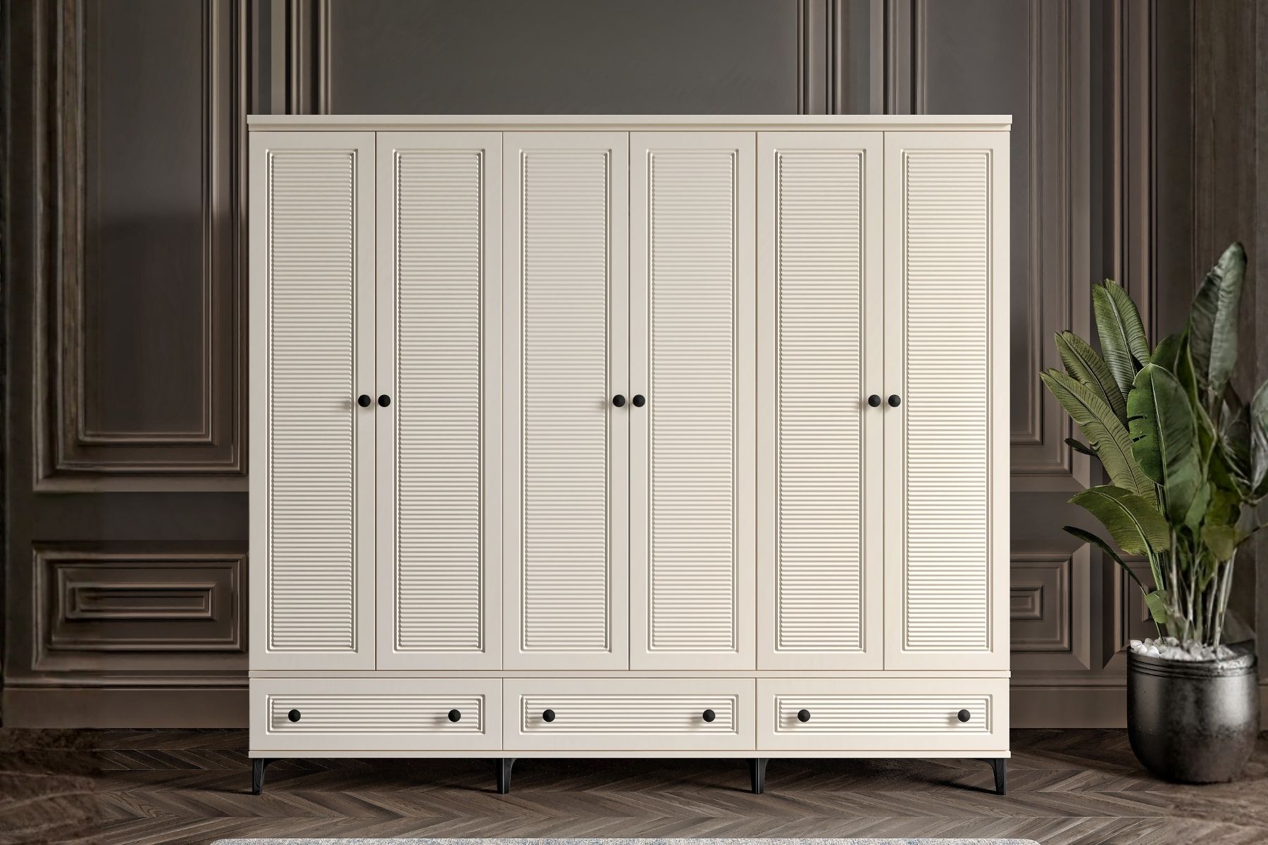 Zare Moon 6 Kapılı Gardırop